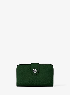 MK Pop Charm Medium Nubuck Wallet