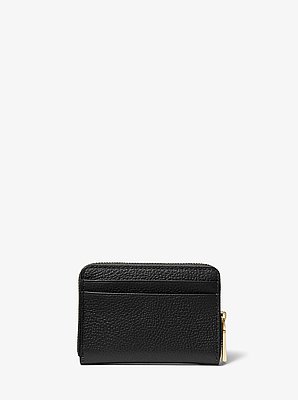 Jet Set Small Pebbled Leather Zip-Around Card Case