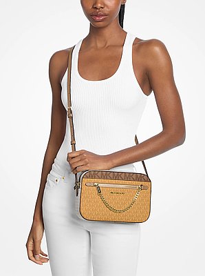 Jet Set Large Signature Logo Crossbody Bag