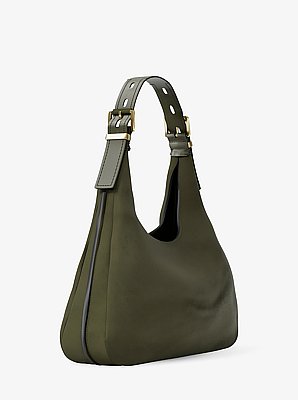 Nolita Large Nubuck Hobo Shoulder Bag