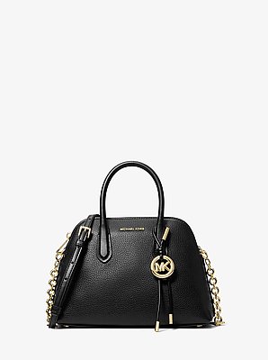 Henkeltasche Freddie Medium aus gekrispeltem Leder in kuppelf&ouml;rmigem Design