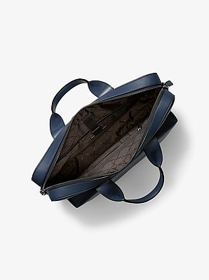 Pacey Medium Pebbled Leather Pocket Briefcase