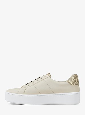 Poppy Metallic Logo Trainer