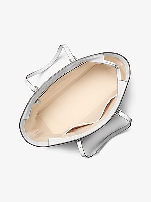 Quinn Large Metallic Signature Logo Tote Bag