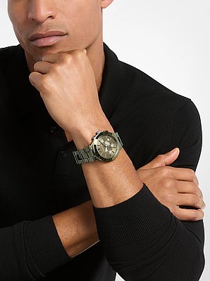 Oversized Billie Green-Tone Watch