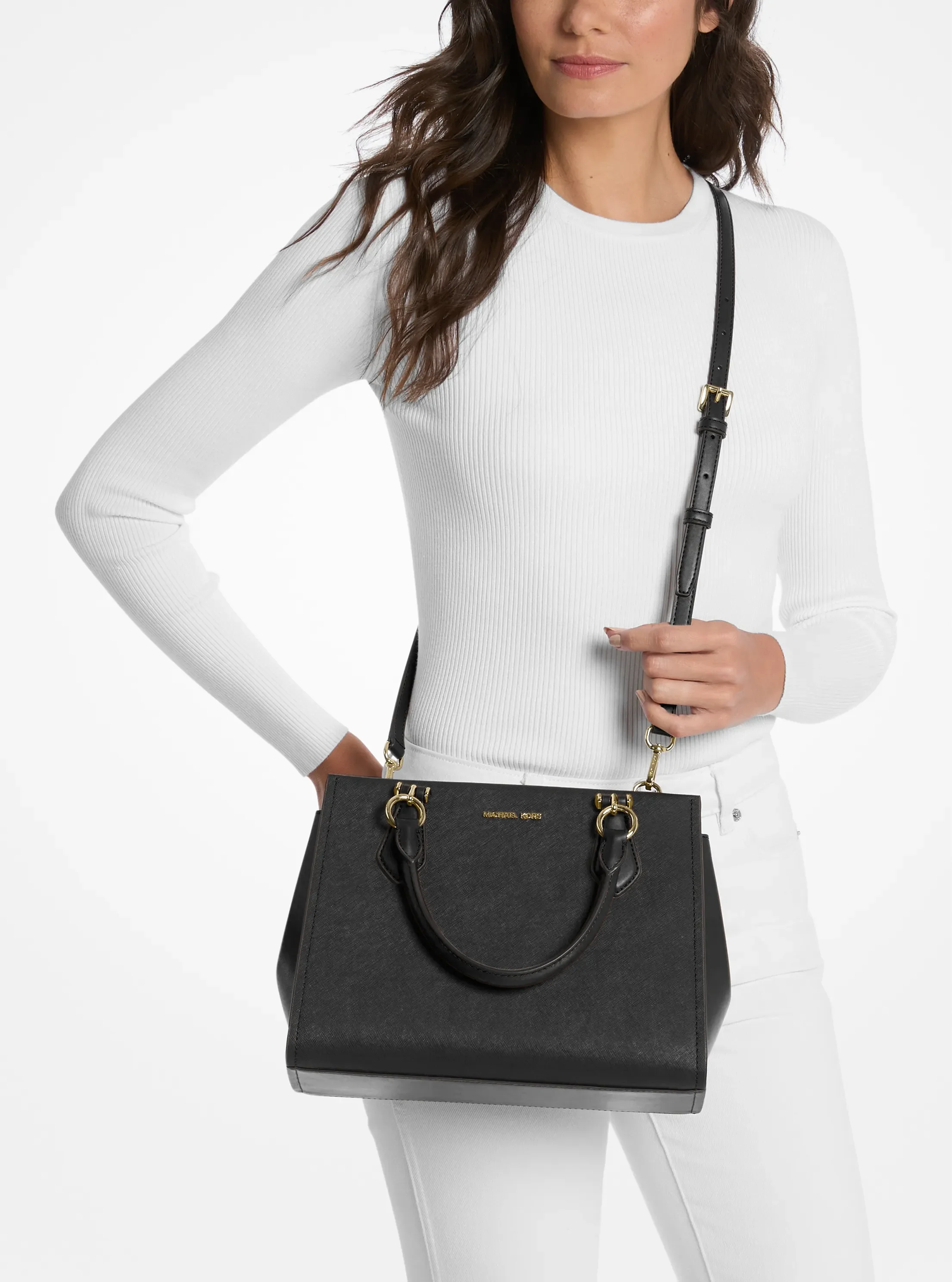 Michael Kors Marilyn Medium Saffiano Leather Satchel — фото 4