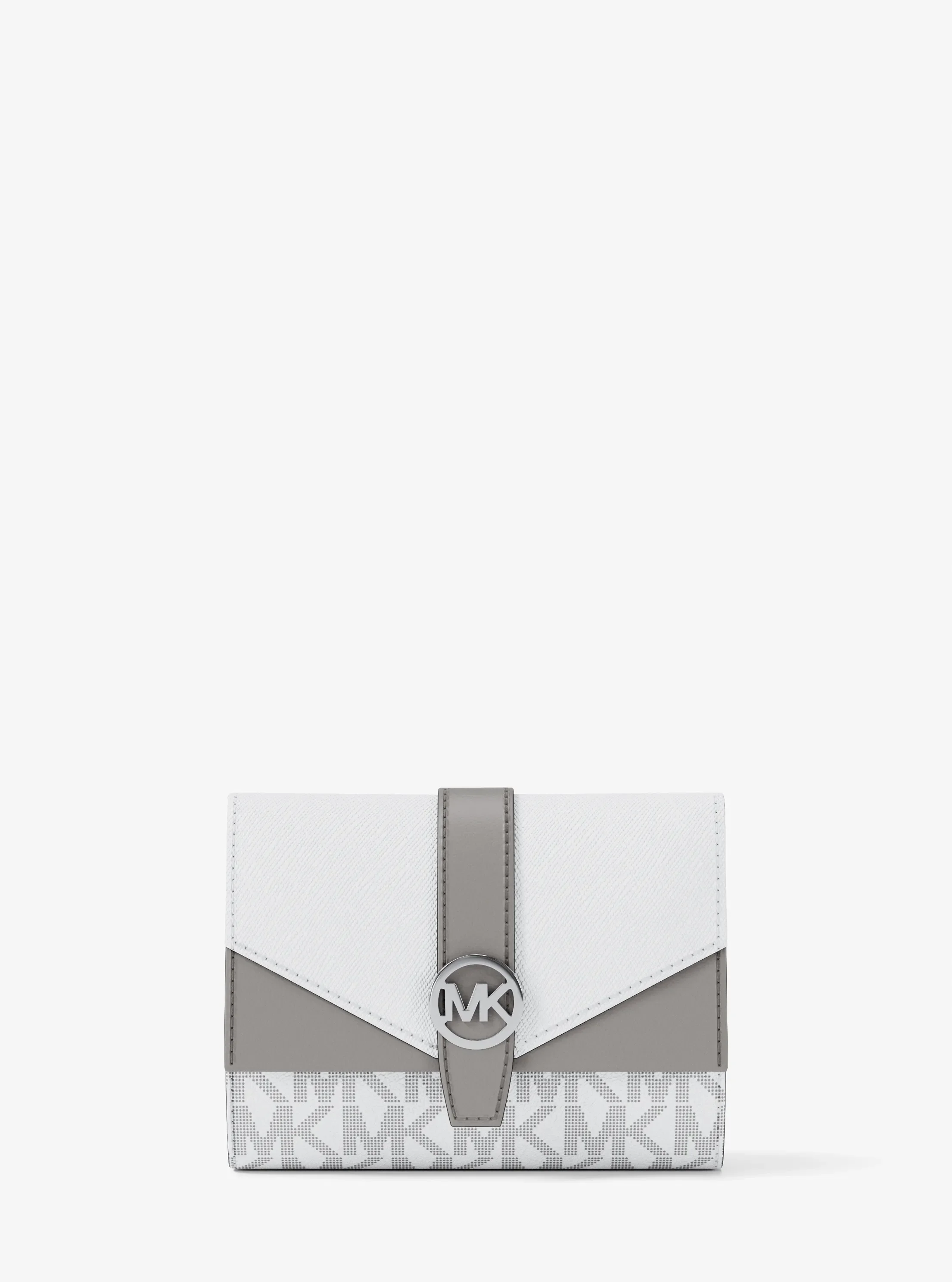 Michael Kors Greenwich Medium Signature Logo Trifold Wallet