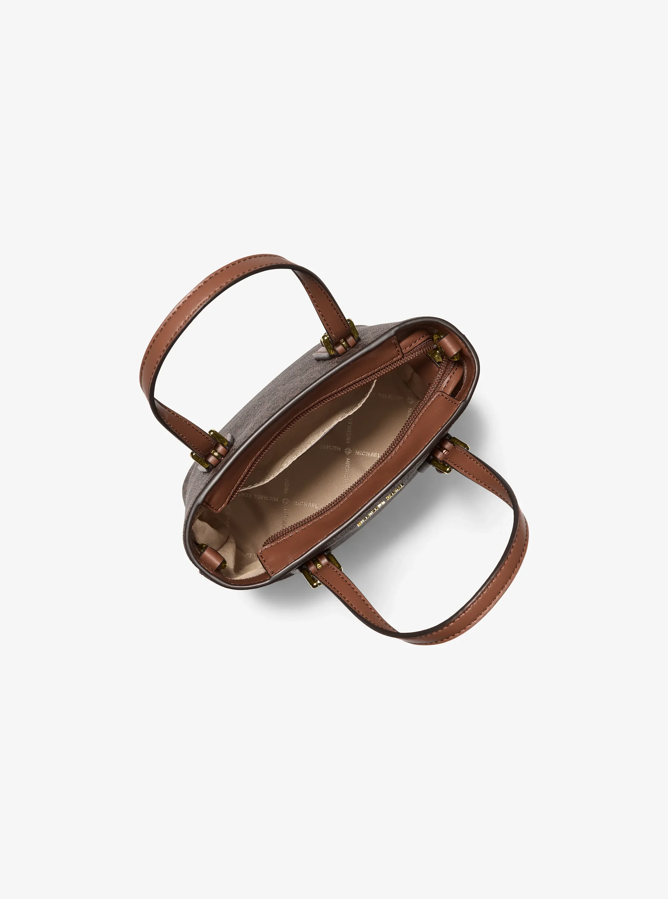 Женская сумка Michael Kors Voyager Extra-Small Signature Logo Convertible Crossbody, цвет: Коричневый — фото 2