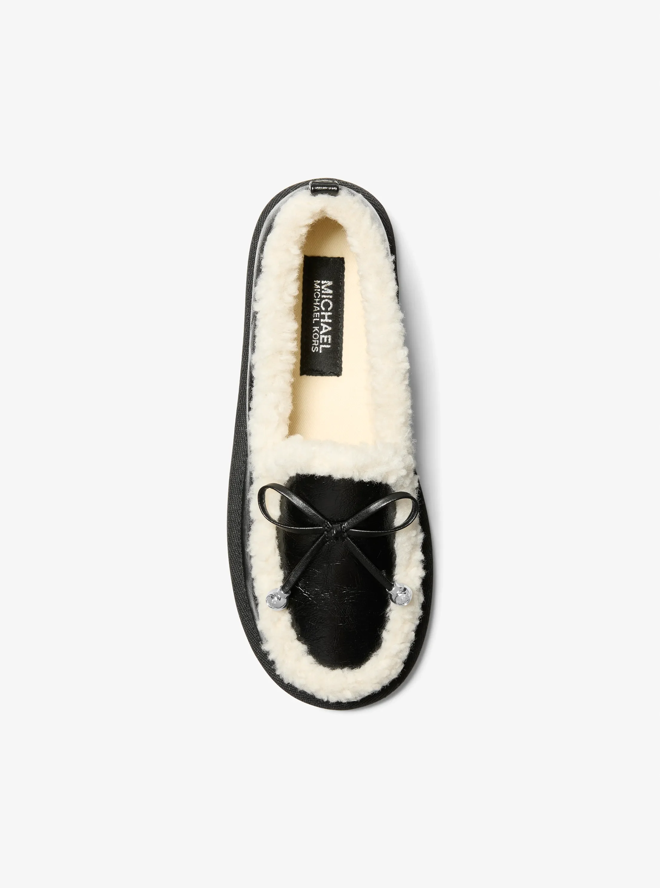 Мокасины Michael Kors Jo Faux Shearling Trim Moccasin, цвет: Чёрный — фото 3