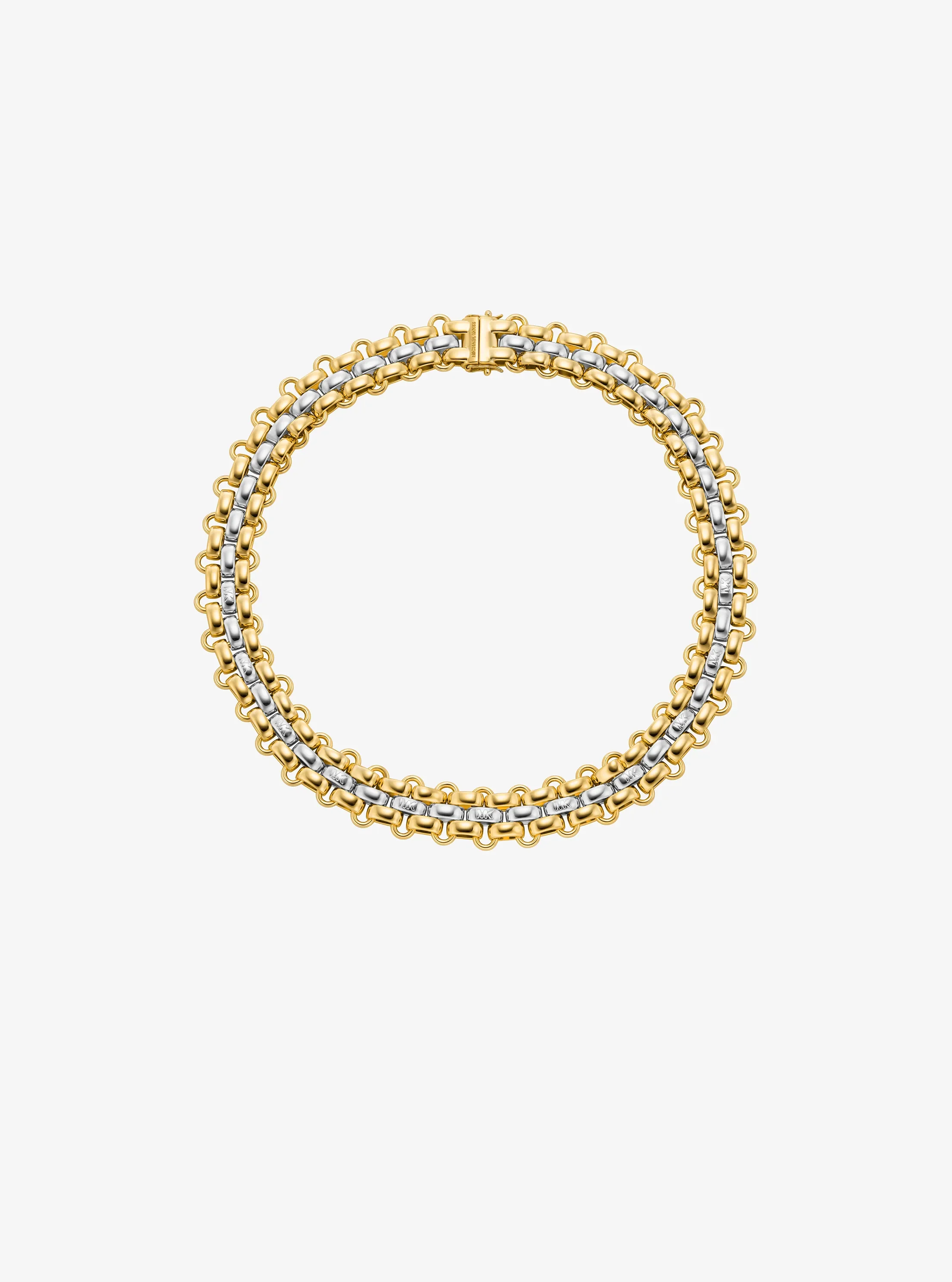 Женское колье Michael Kors Two-Tone 3-Link, цвет: Двухцветный