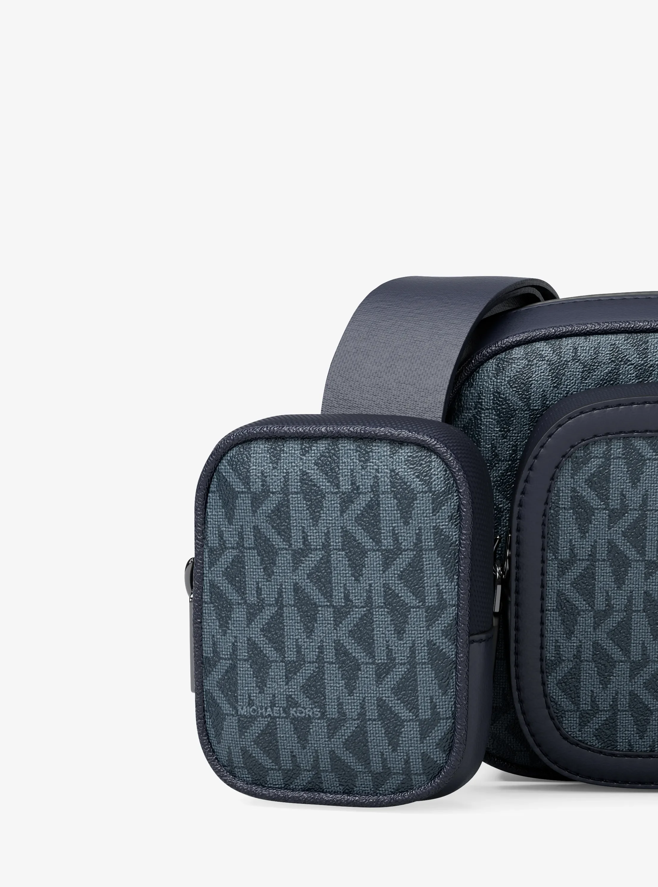 Сумка Michael Kors Cooper Signature Logo Camera Crossbody Bag With Pouch, цвет: Admrl/Plblue — фото 6