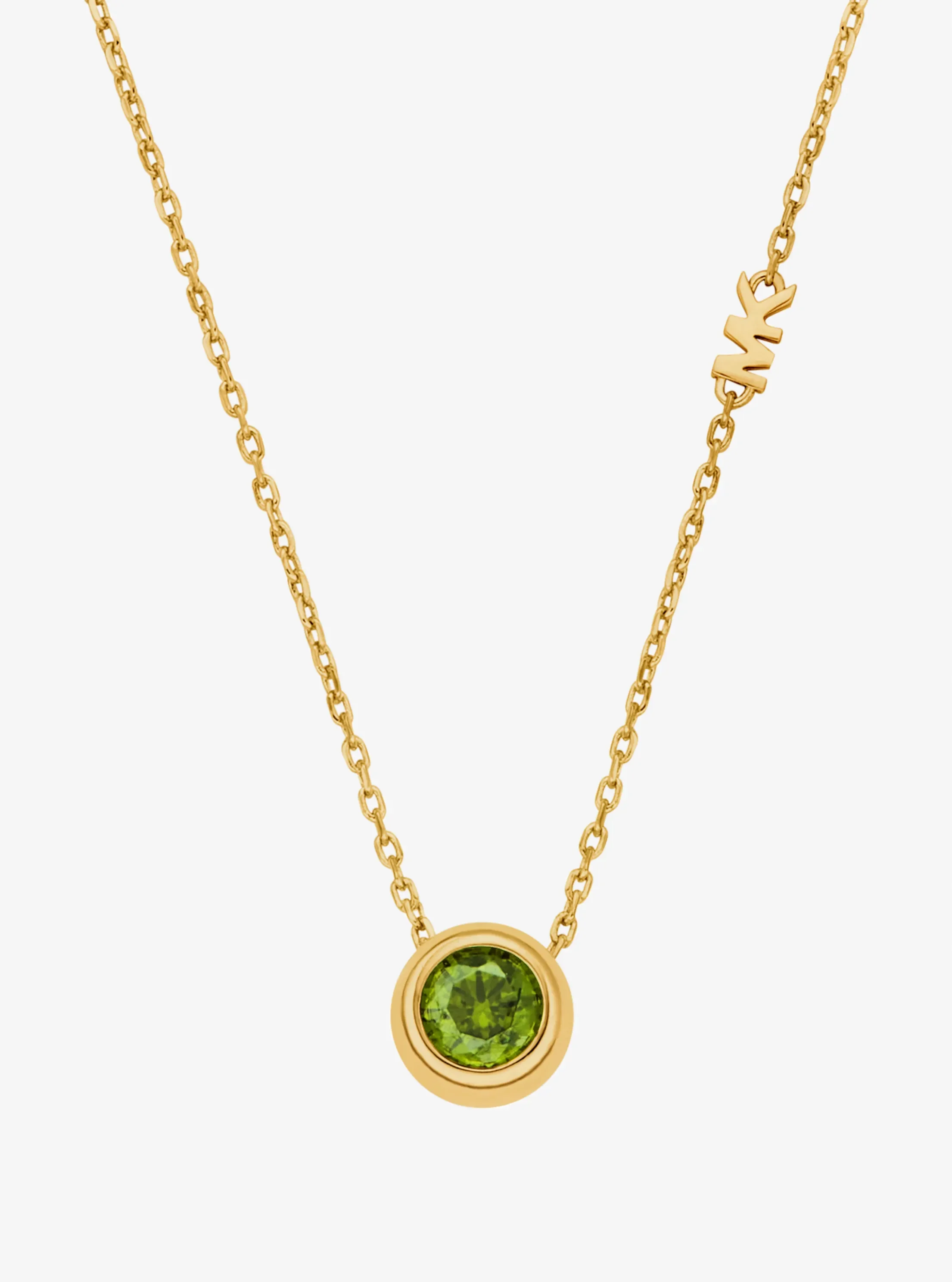 Женское колье Michael Kors Round Stone Pendant, цвет: Золотой — фото 2