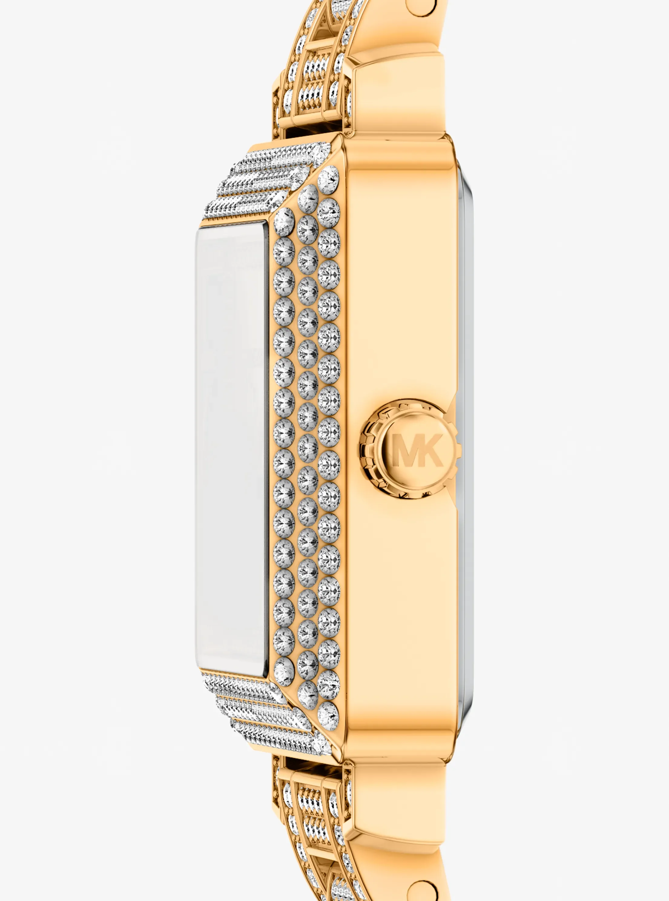 Часы Michael Kors Petite Gwynn Pavé Gold-Tone Watch, цвет: Золотой — фото 2