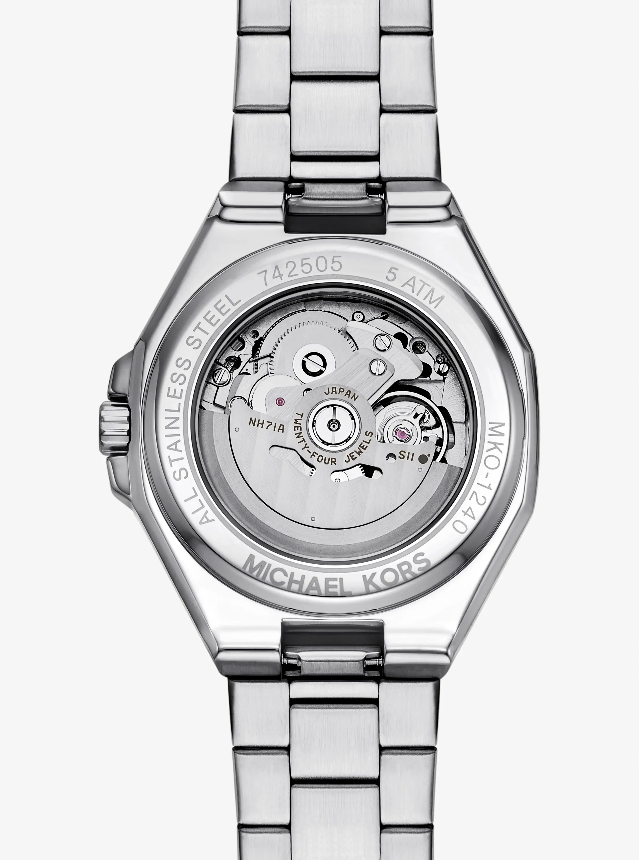Часы Michael Kors Oversized Callum Pavé Silver-Tone Watch, цвет: Серебряный — фото 4