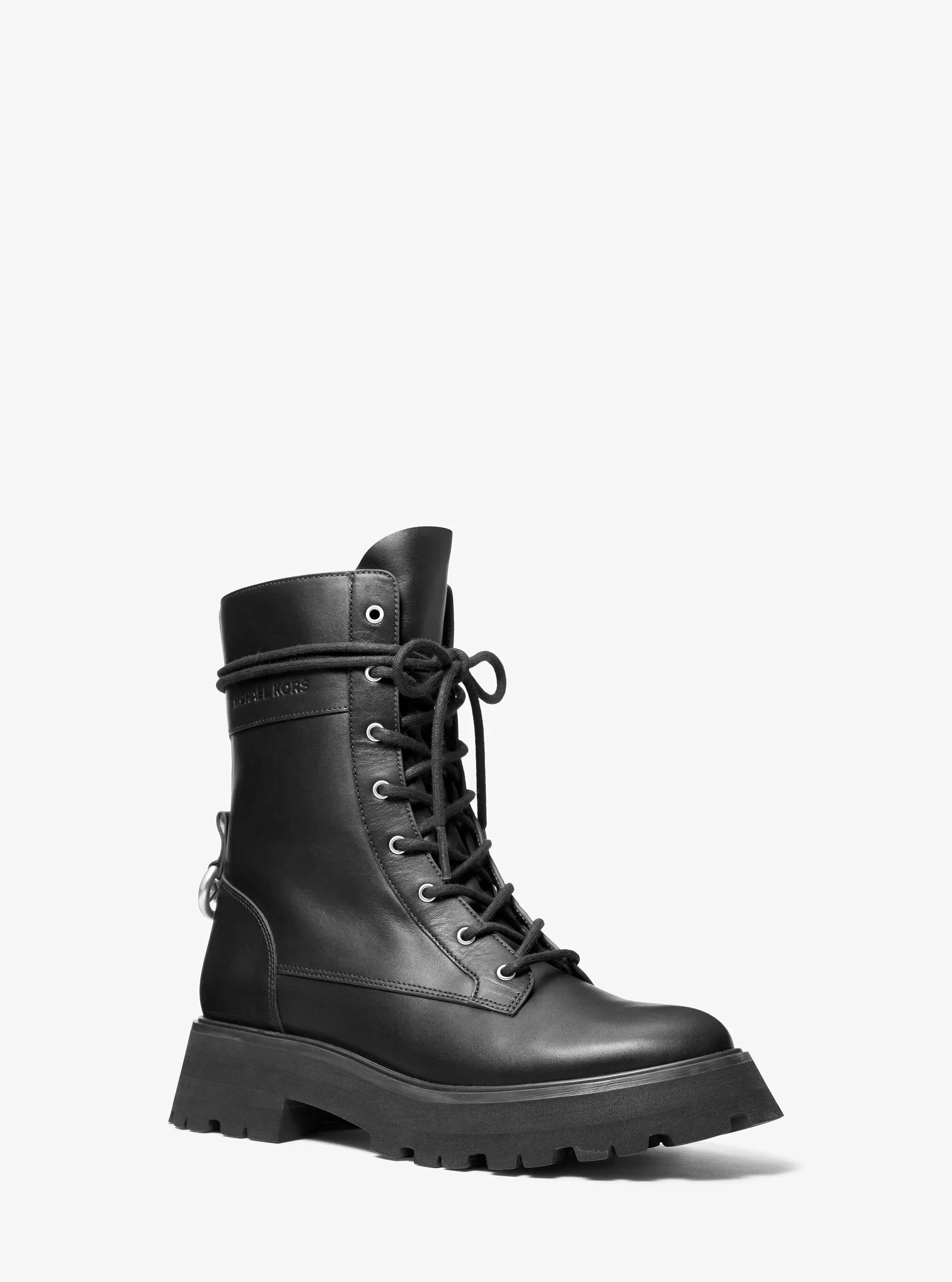 Женские ботинки Michael Kors Caleb Leather Combat Boot