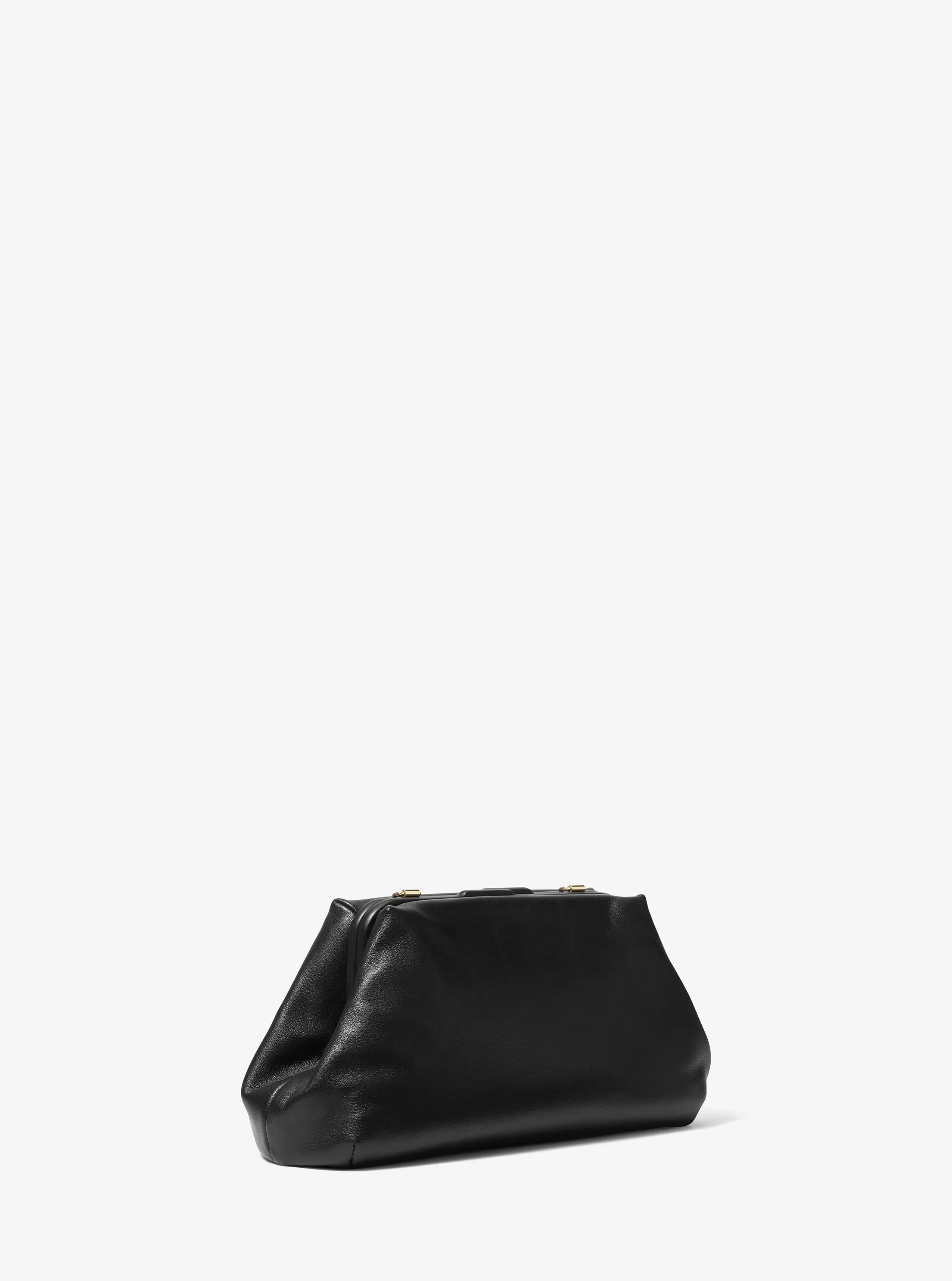 Женский клатч Michael Kors Goldie Small Leather Convertible Clutch, цвет: Чёрный — фото 3
