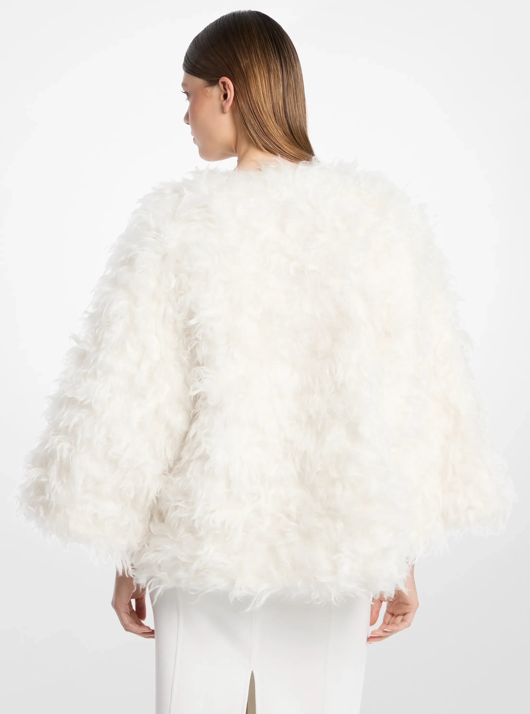 Женская куртка Michael Kors Mohair Blend, цвет: Слоновая кость — фото 2