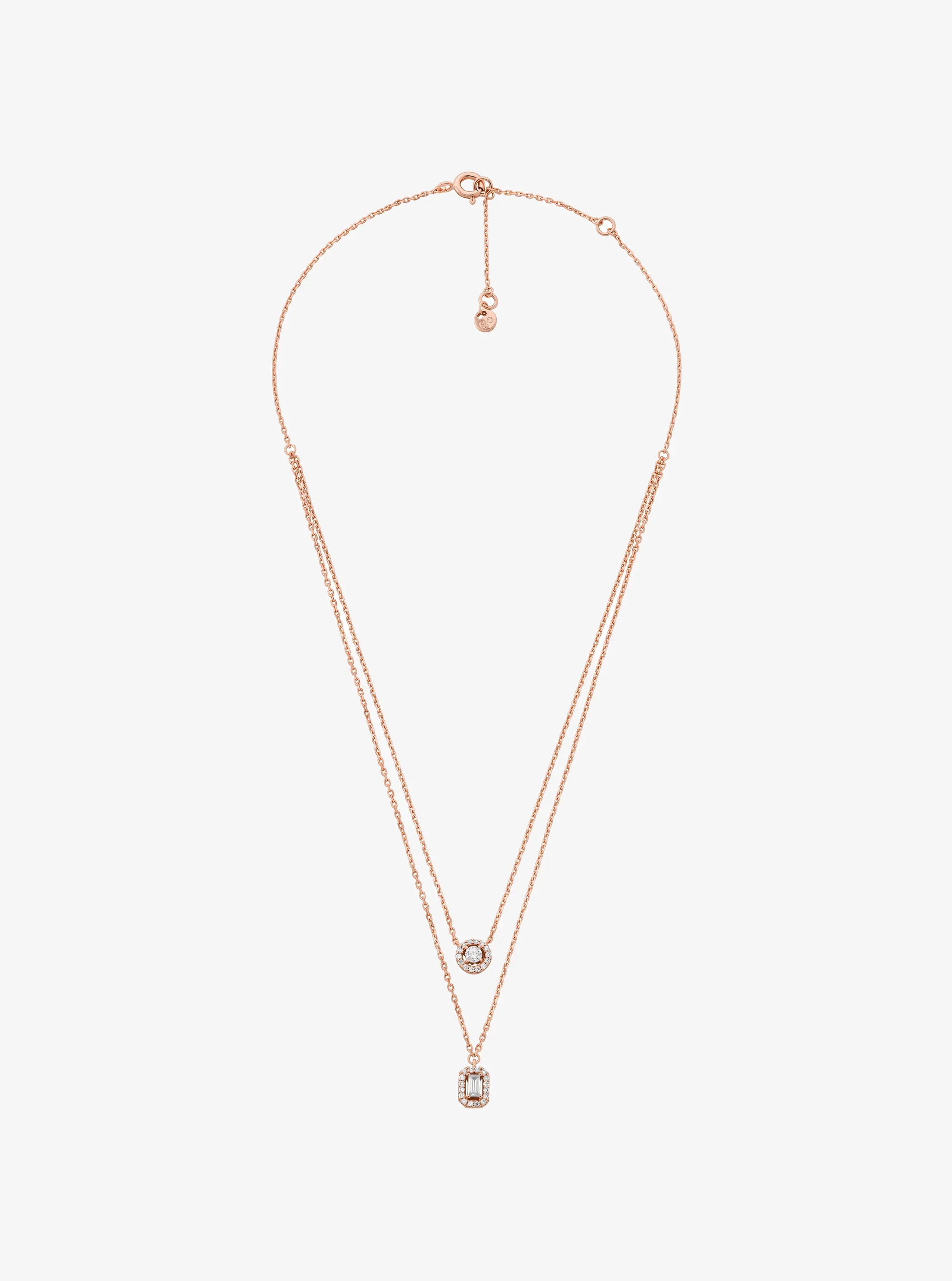 Женское колье Michael Kors Precious Metal-Plated Double Layered, цвет: Розовый золотой — фото 3