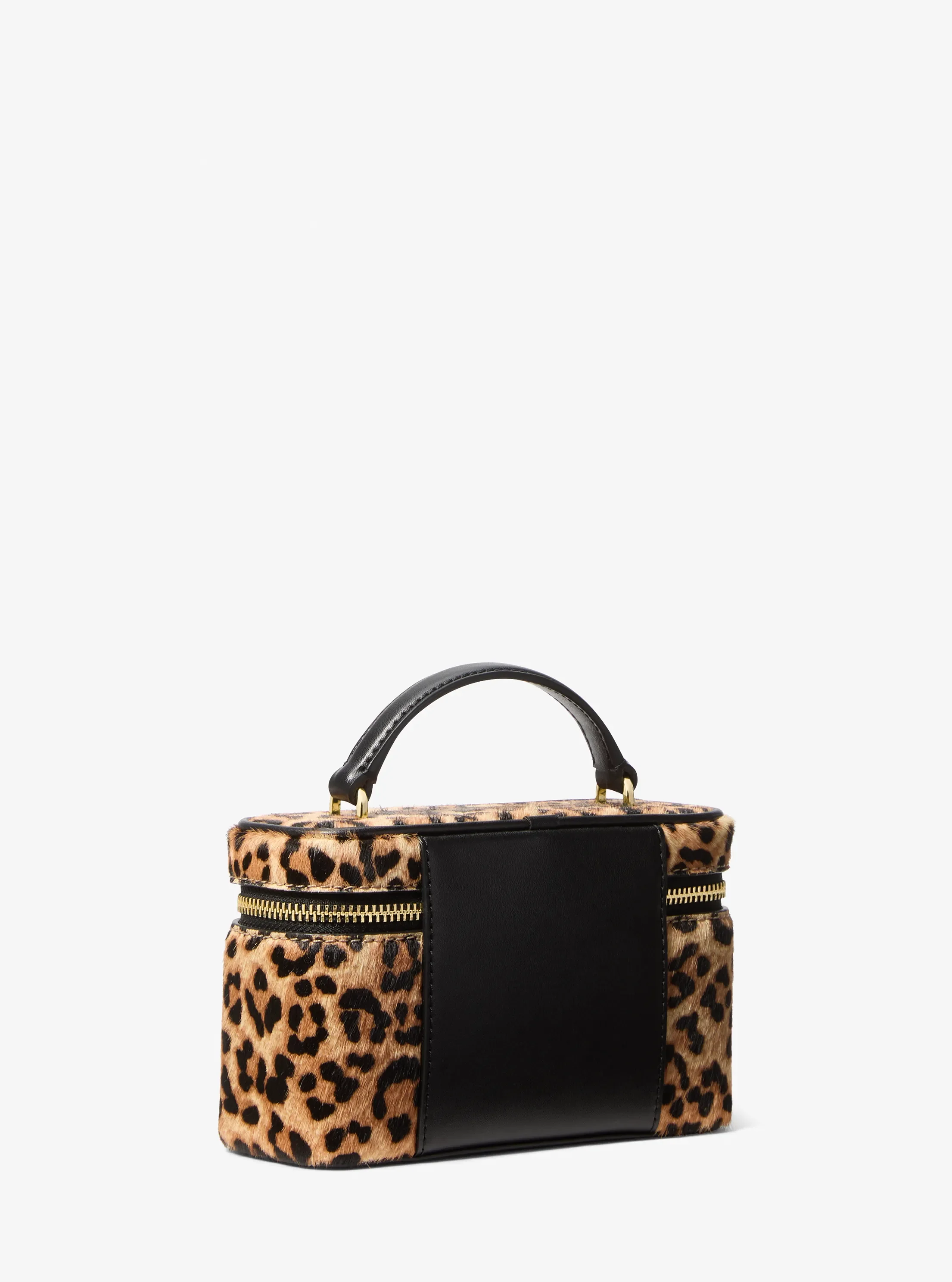Женская сумка Michael Kors Vivi Small Leopard Print Calf Hair Vanity Crossbody, цвет: Верблюжий — фото 3