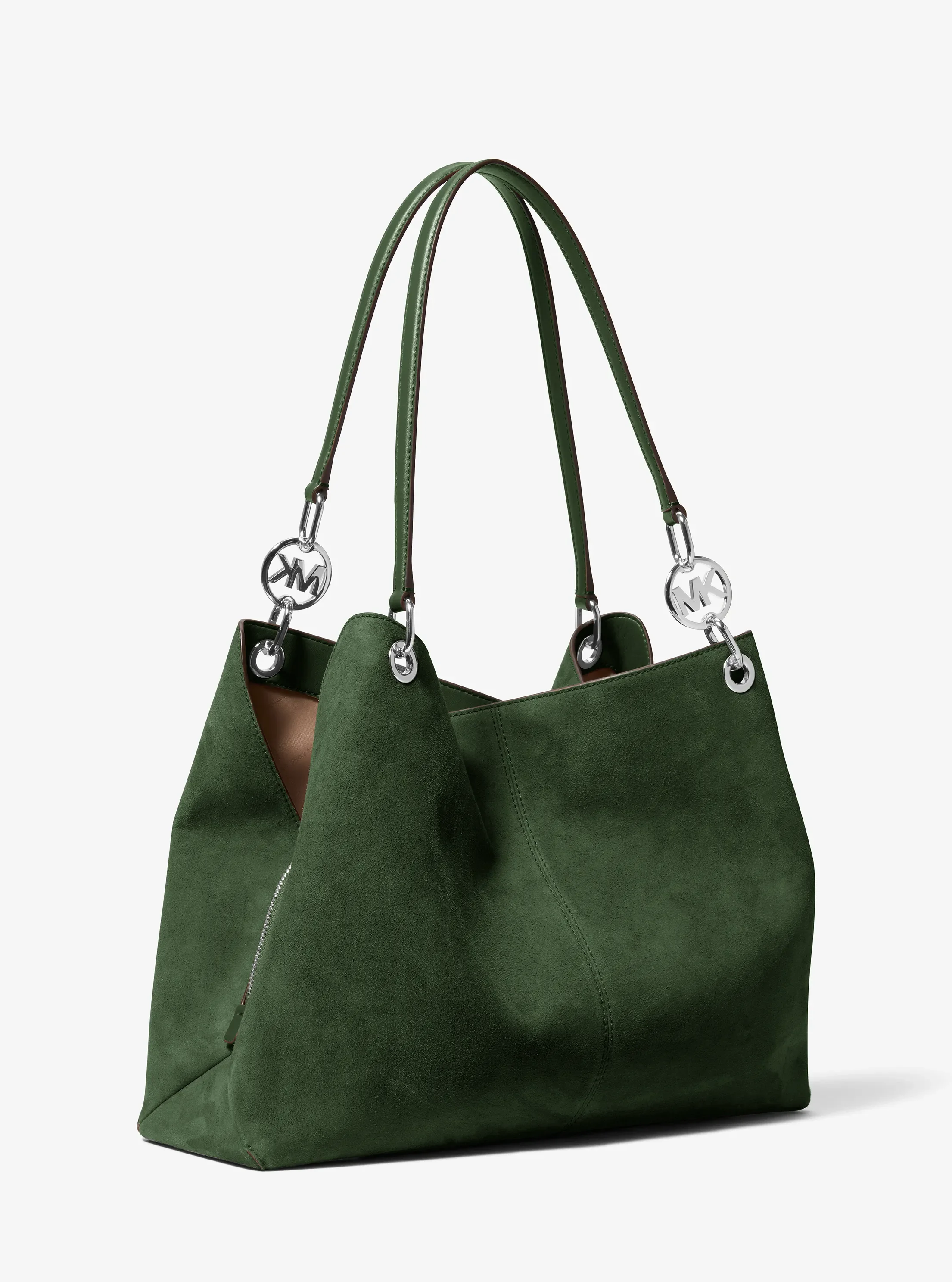 Женская сумка Michael Kors Christina Large Shoulder, цвет: Зелёный — фото 3