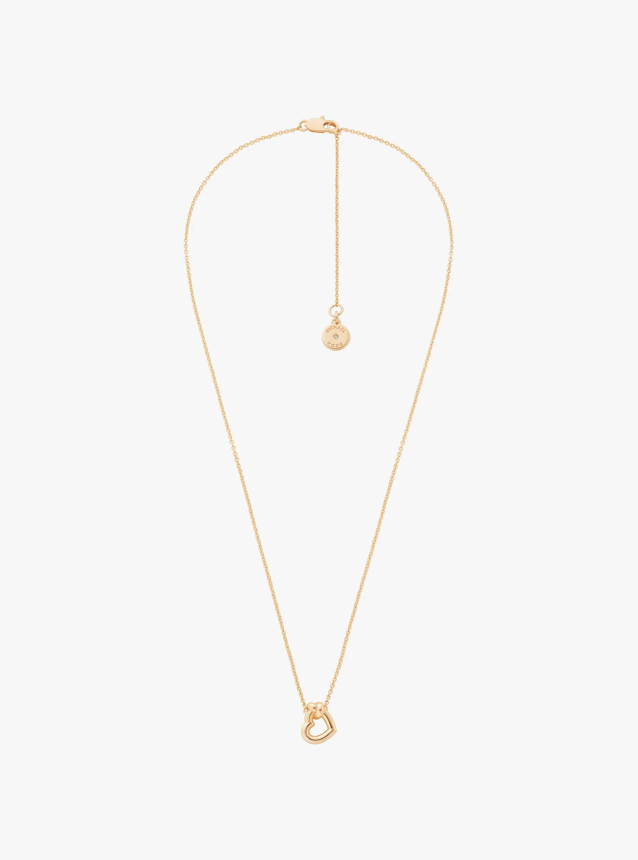 Украшения Michael Kors Knotted Heart Necklace and Earrings Gift Set, цвет: Золотой — фото 2
