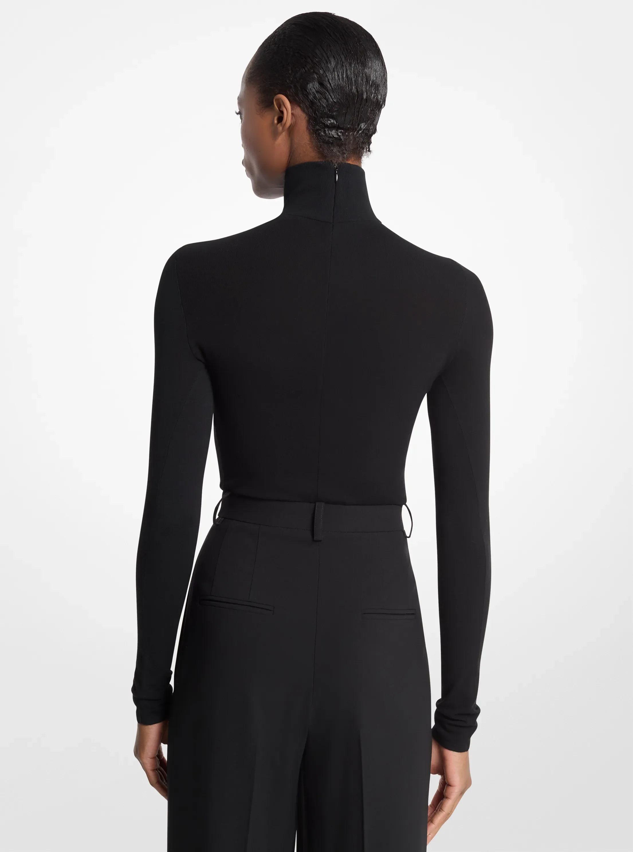 Michael Kors Stretch Viscose Turtleneck Bodysuit — фото 2