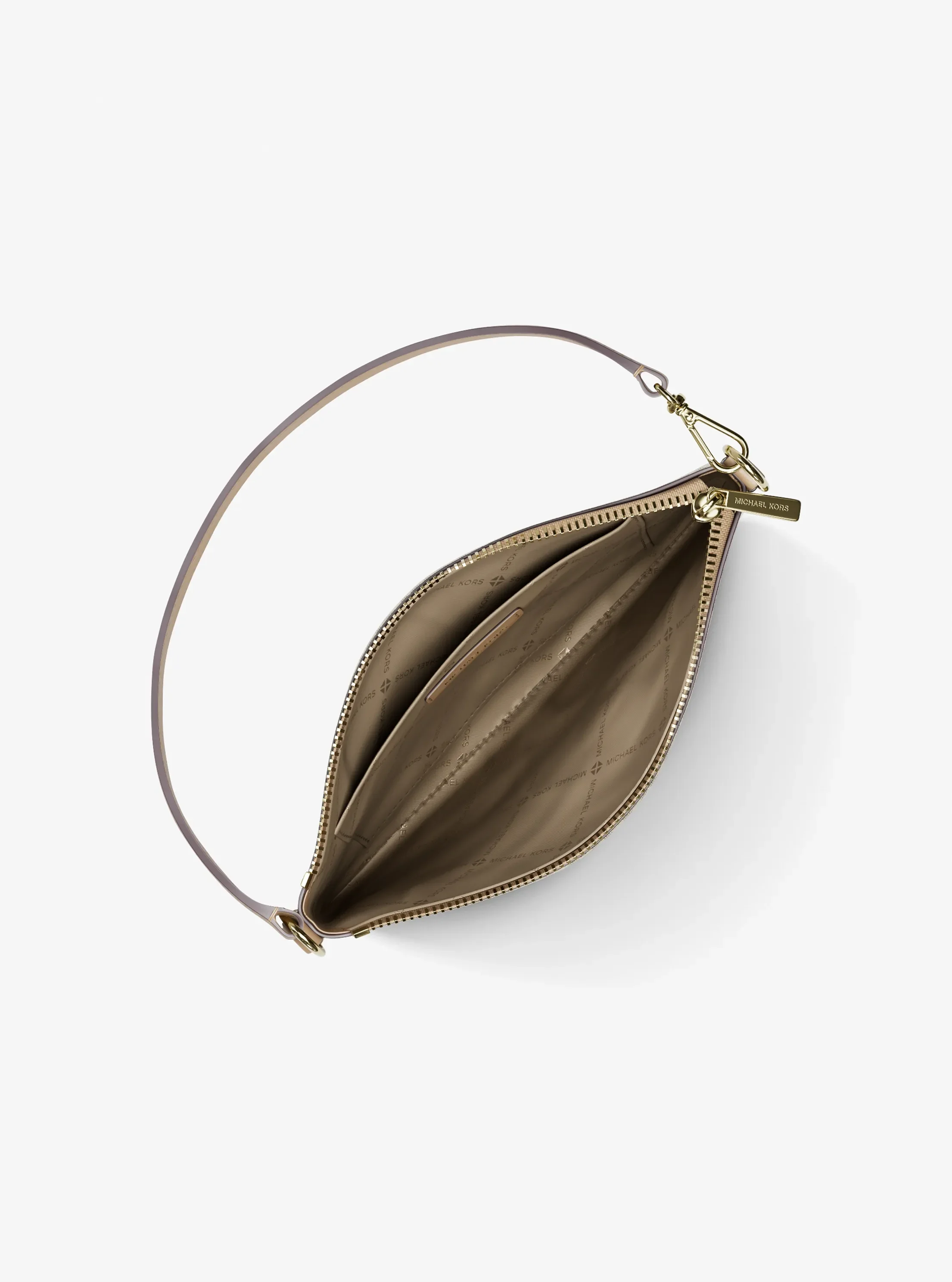 Сумки Michael Kors Jet Set Small Metallic Signature Logo Wristlet — фото 2
