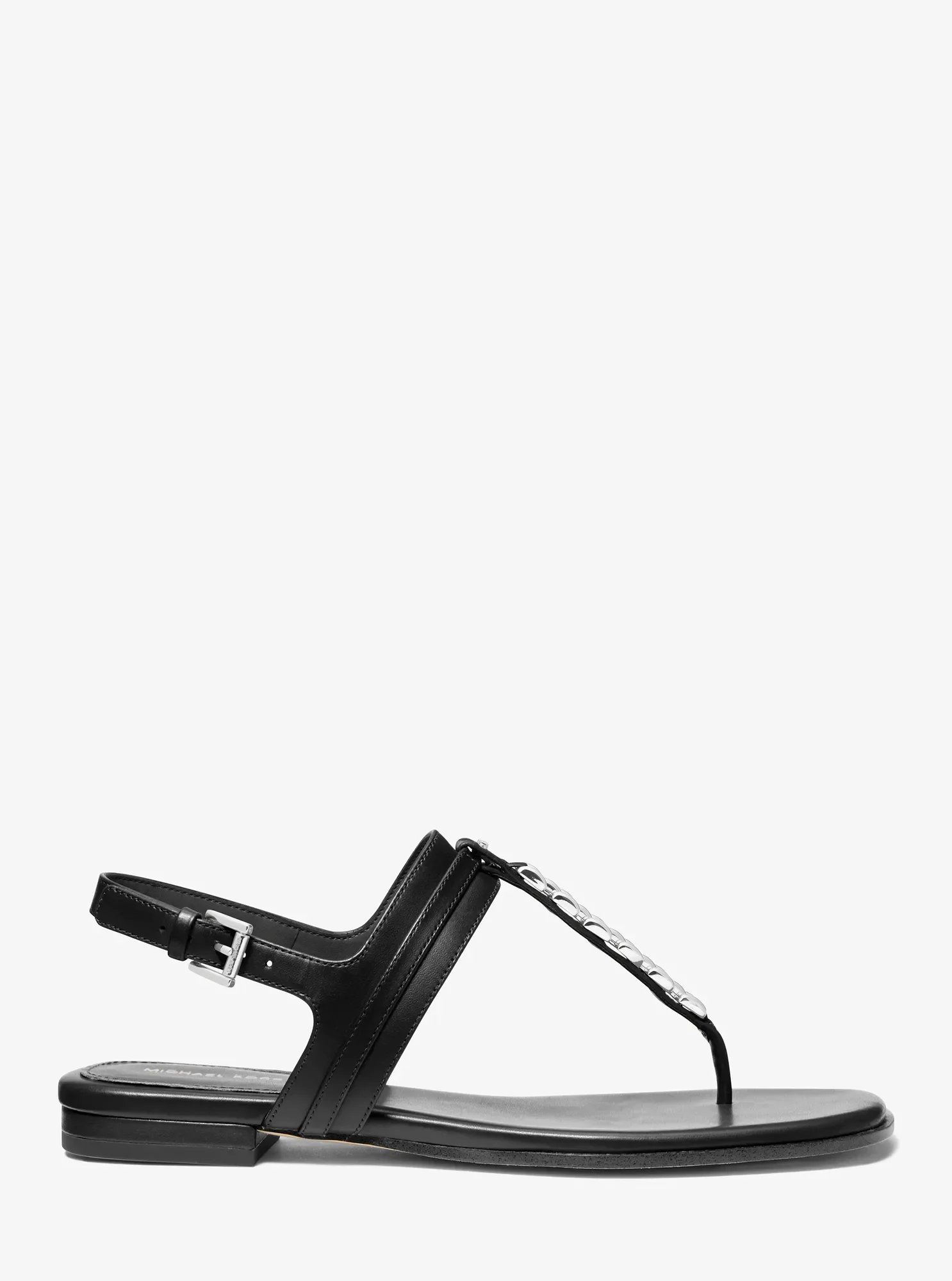 Женские сандалии Michael Kors Marcia Embellished Leather Sandal, цвет: Чёрный — фото 2