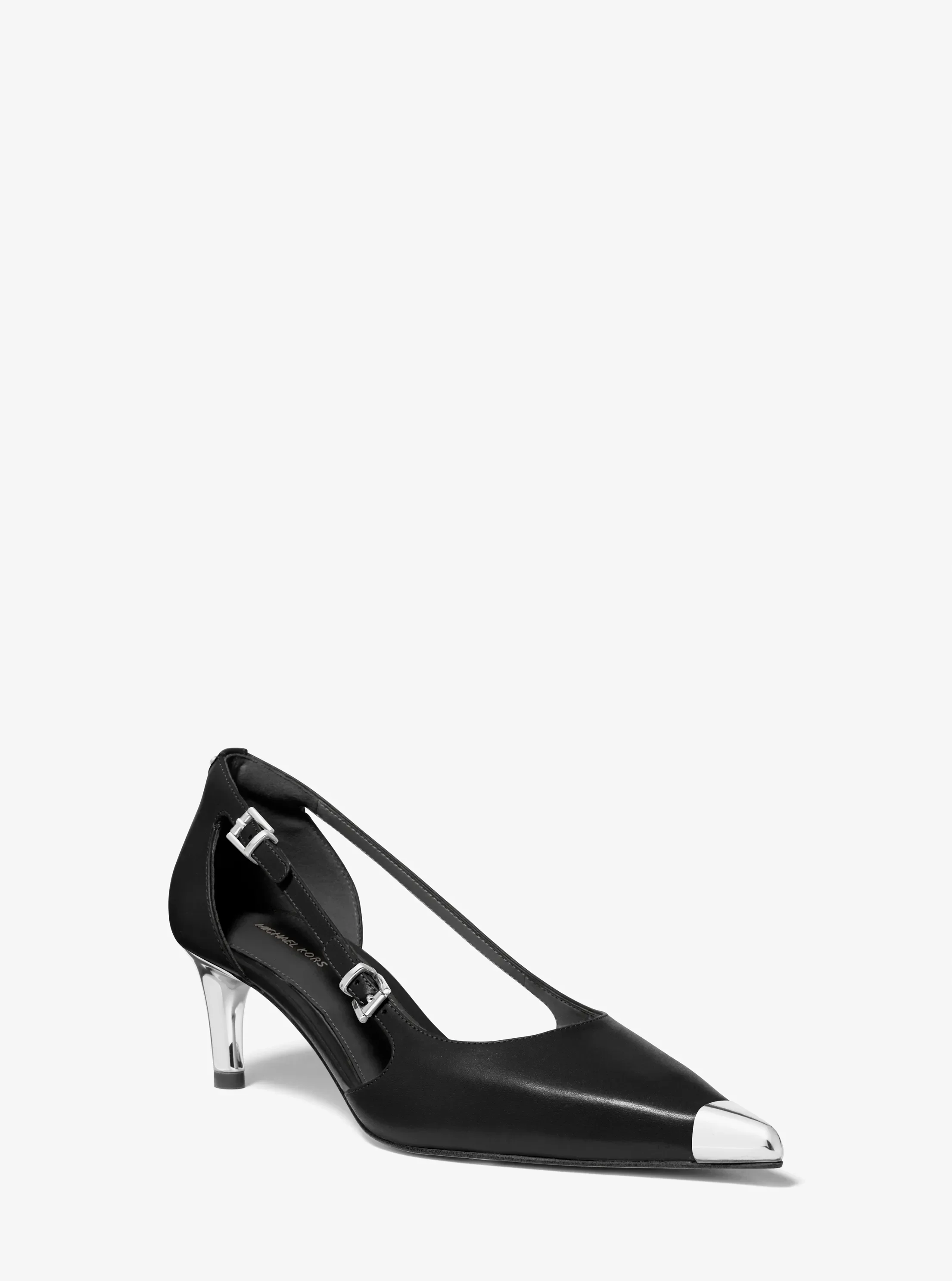 Женские туфли Michael Kors Kasia Leather Kitten Pump, цвет: Чёрный