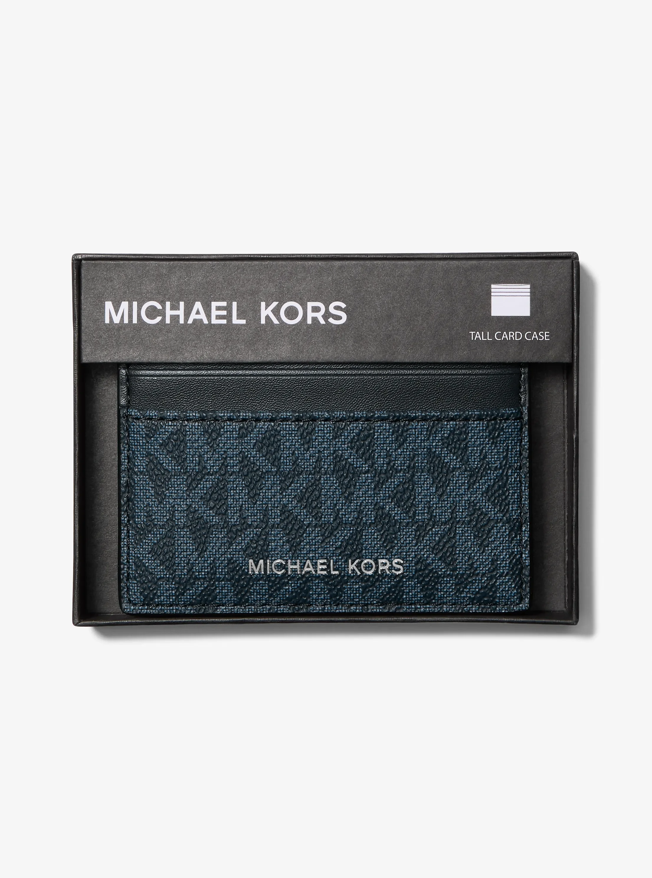 Кошелёк Michael Kors Cooper Signature Logo Card Case, цвет: Admrl/Plblue — фото 3