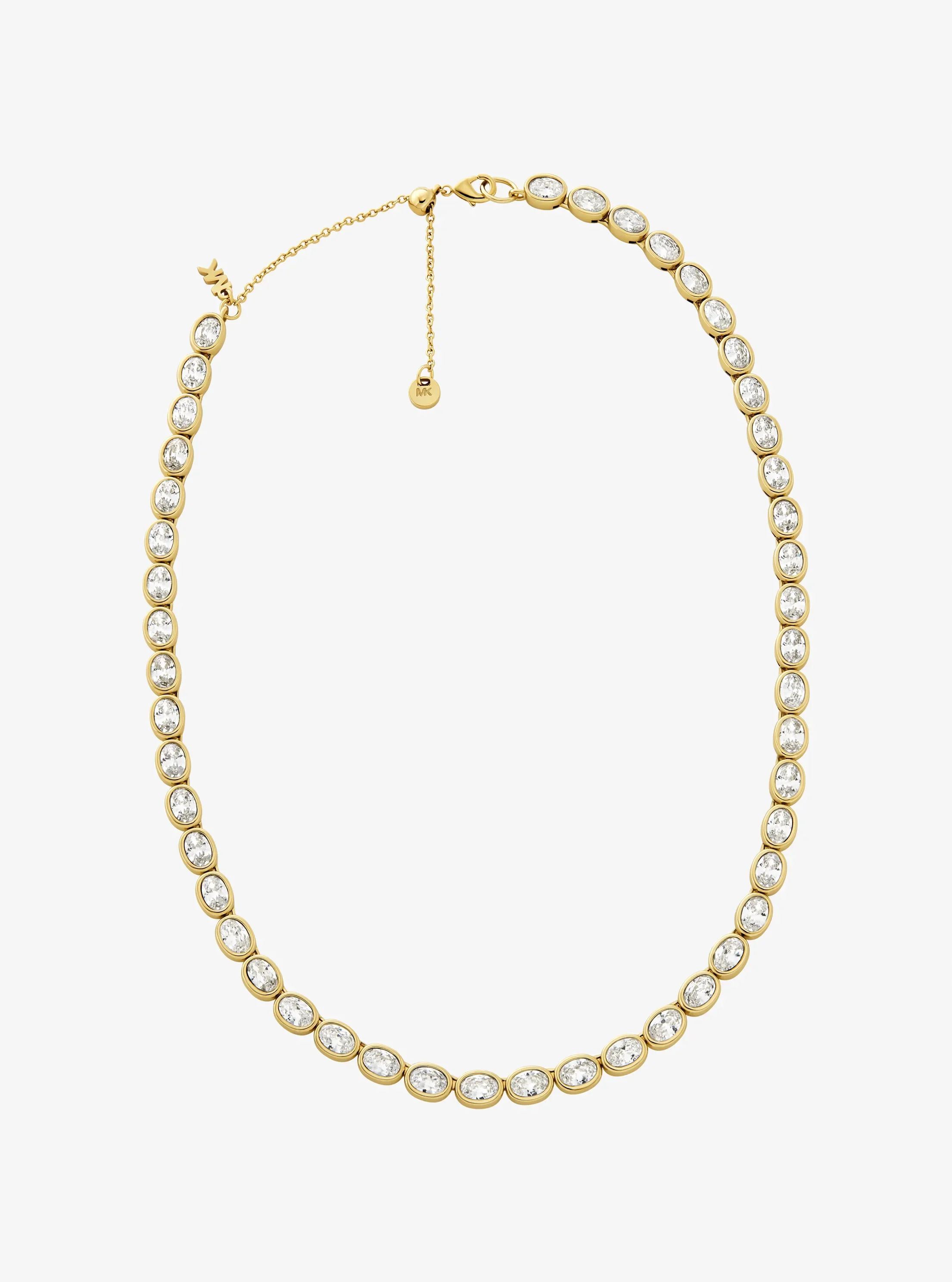 Женское колье Michael Kors Precious Metal-Plated Cubic Zirconia Tennis, цвет: Золотой / Прозрачный