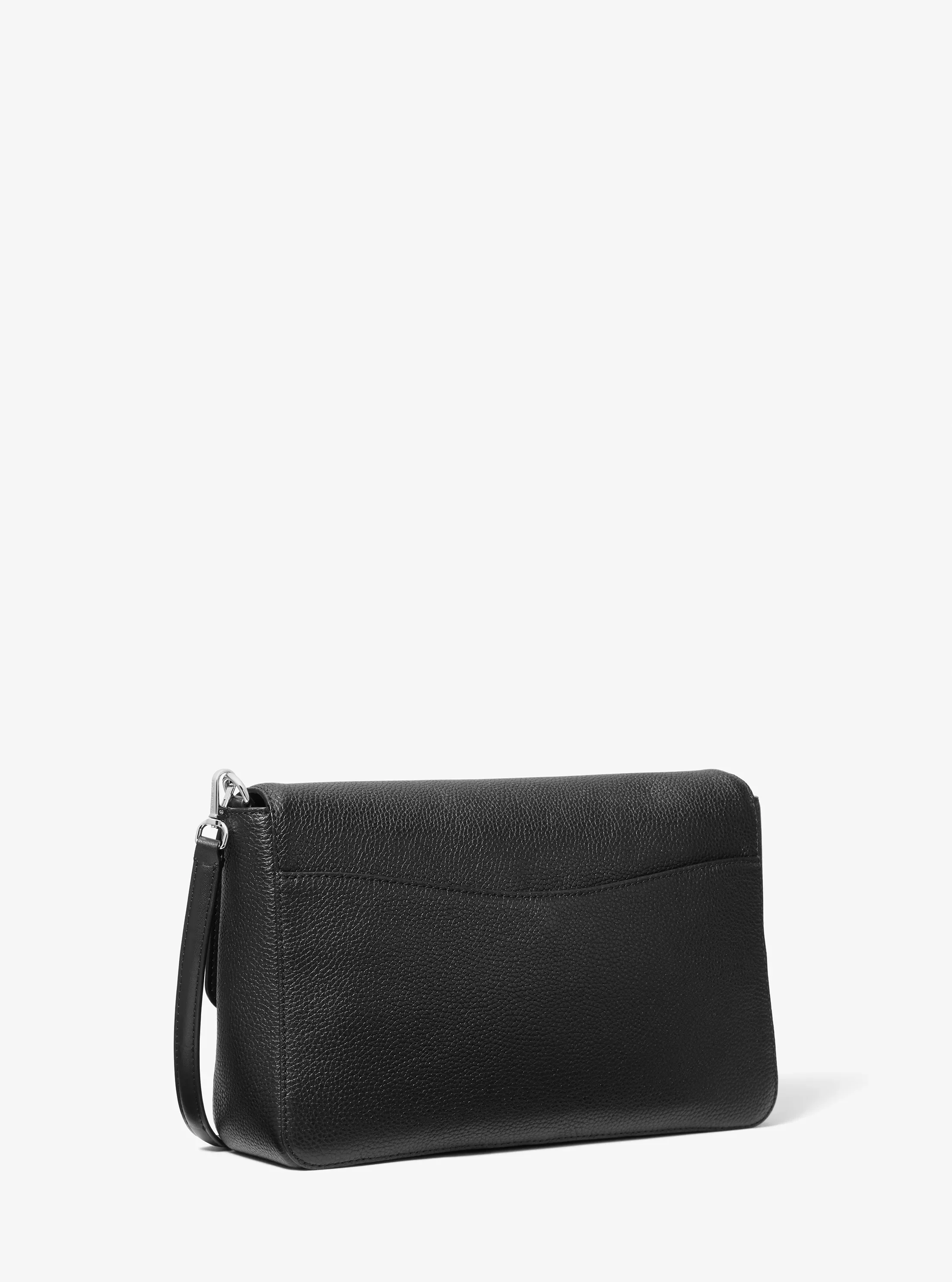 Женская сумка Michael Kors Kacey Large Pebbled Leather Convertible Crossbody, цвет: Чёрный — фото 3