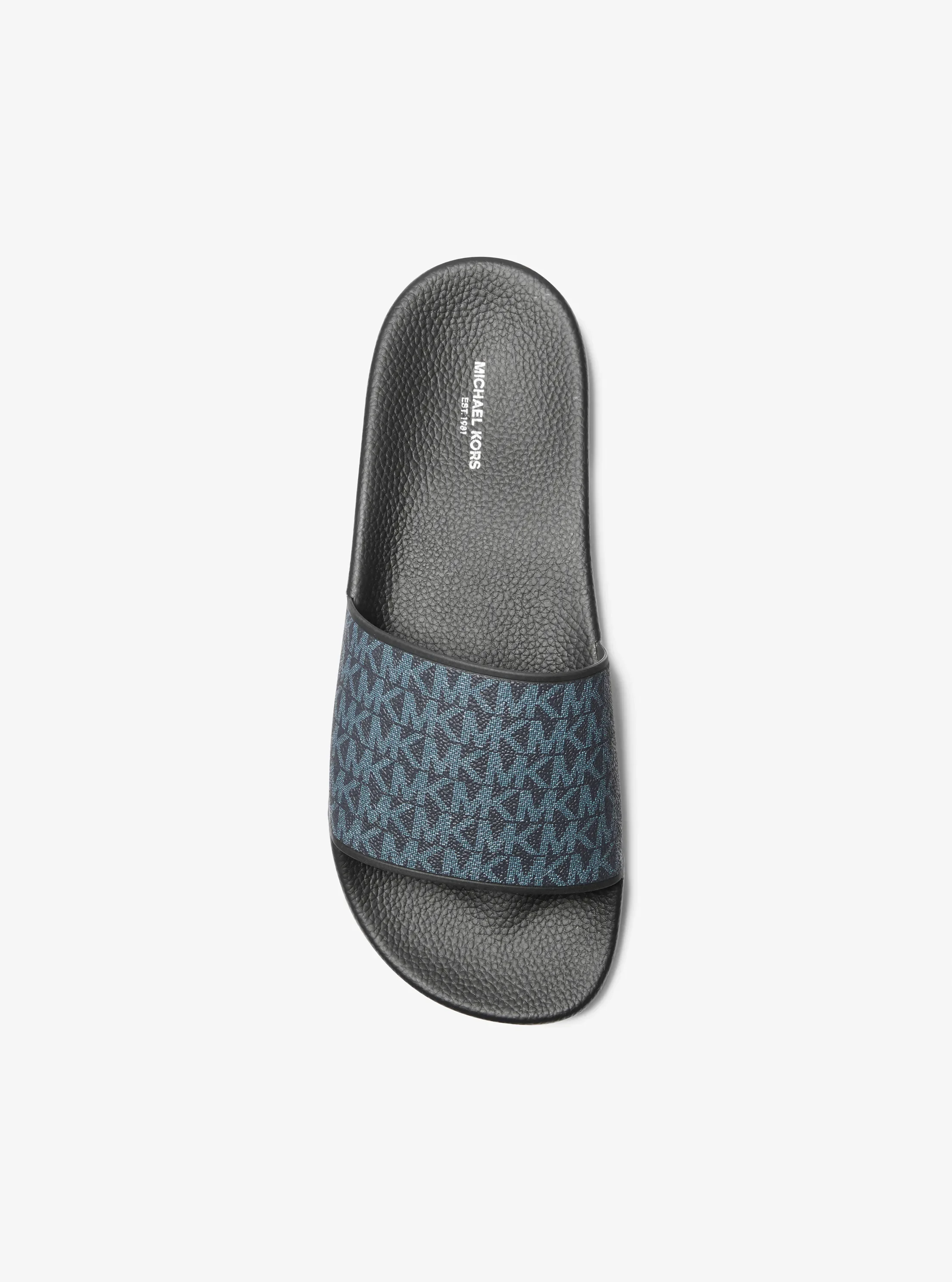 Сандалии Michael Kors Dawson Signature Logo Slide Sandal, цвет: Admrl/Plblue — фото 3