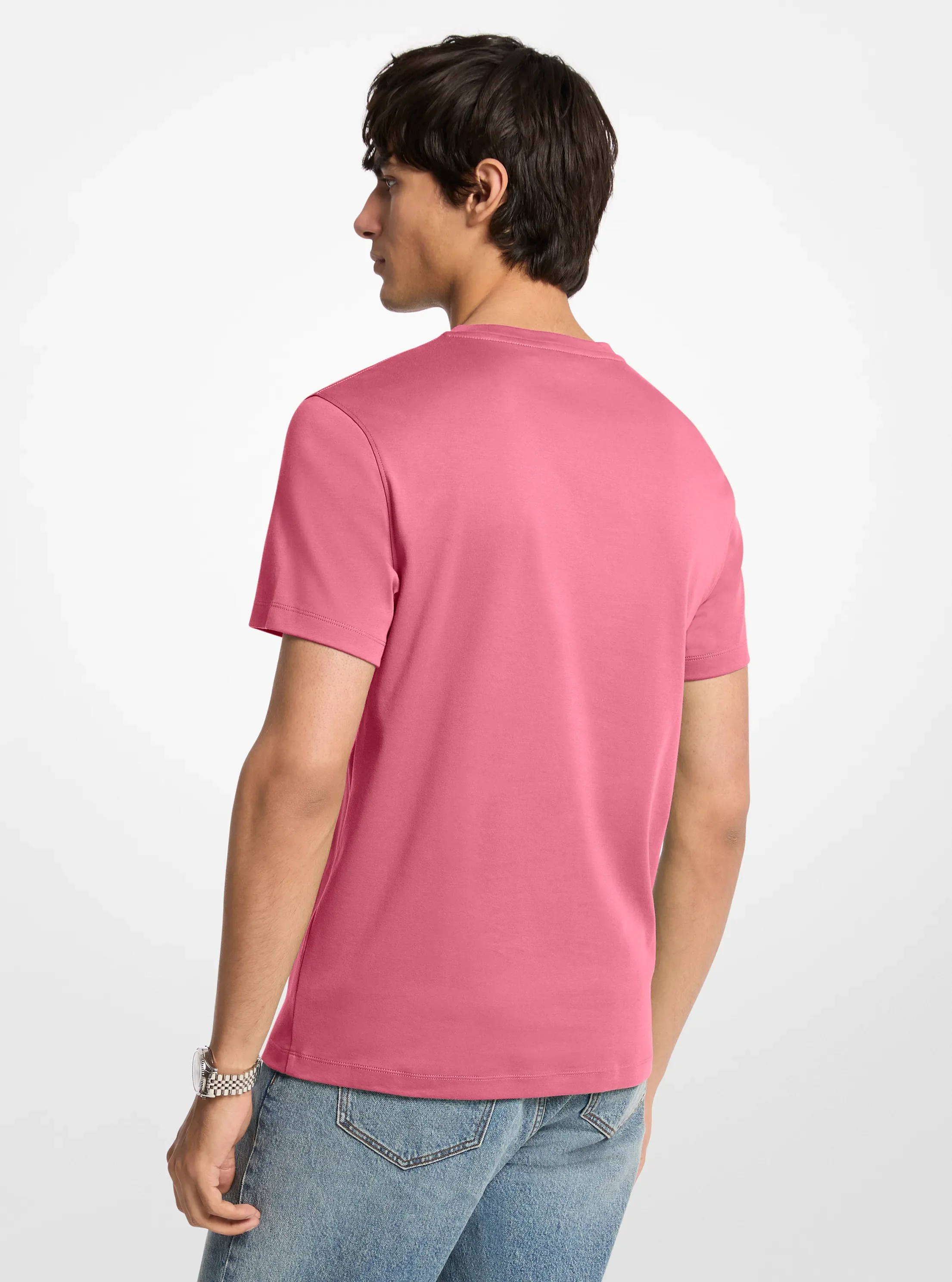 Мужская футболка Michael Kors Cotton, цвет: Палисандровый — фото 2
