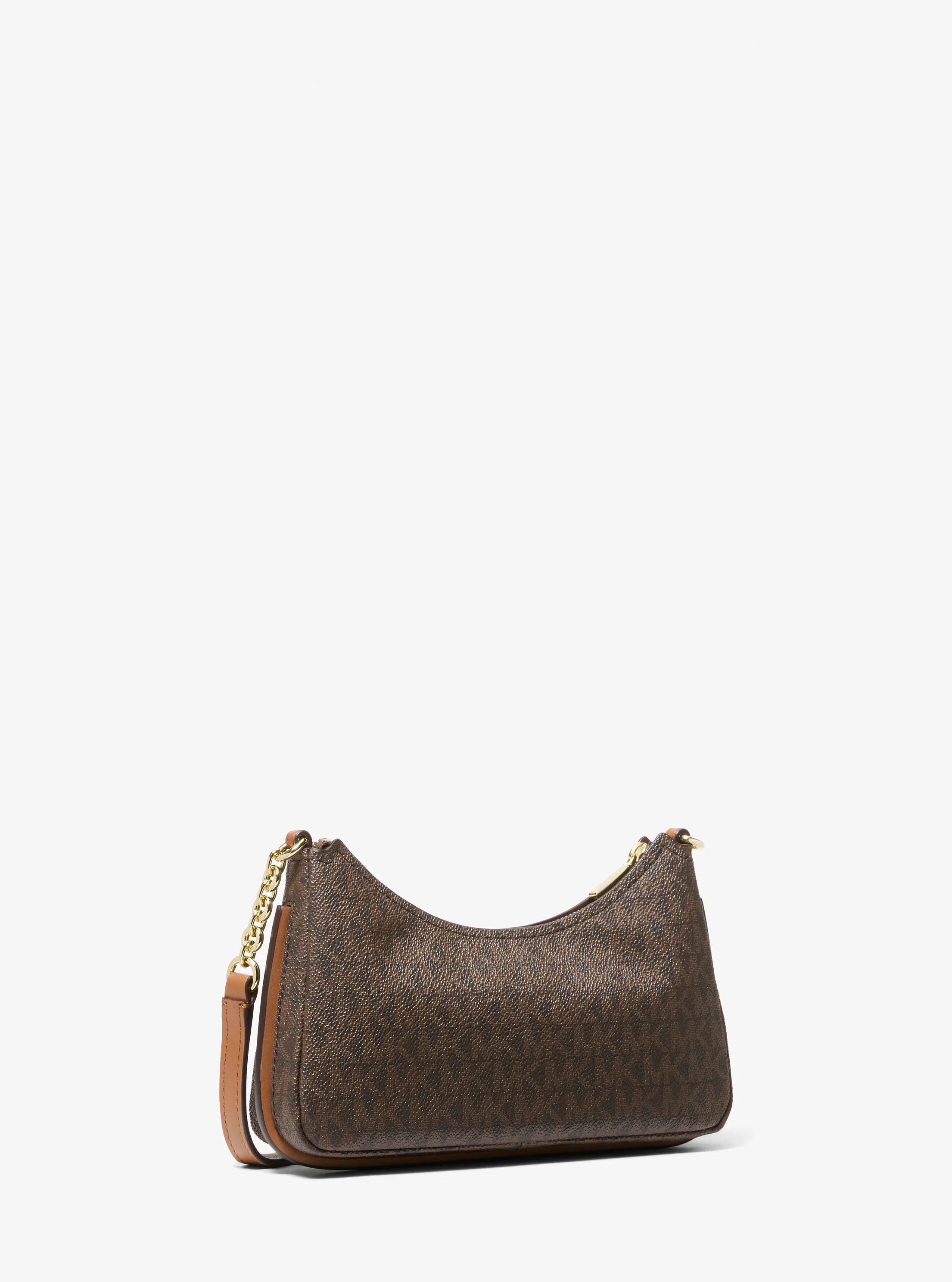 Женская сумка Michael Kors Nolita Extra-Small Signature Logo Chain Pochette, цвет: Коричневый — фото 3