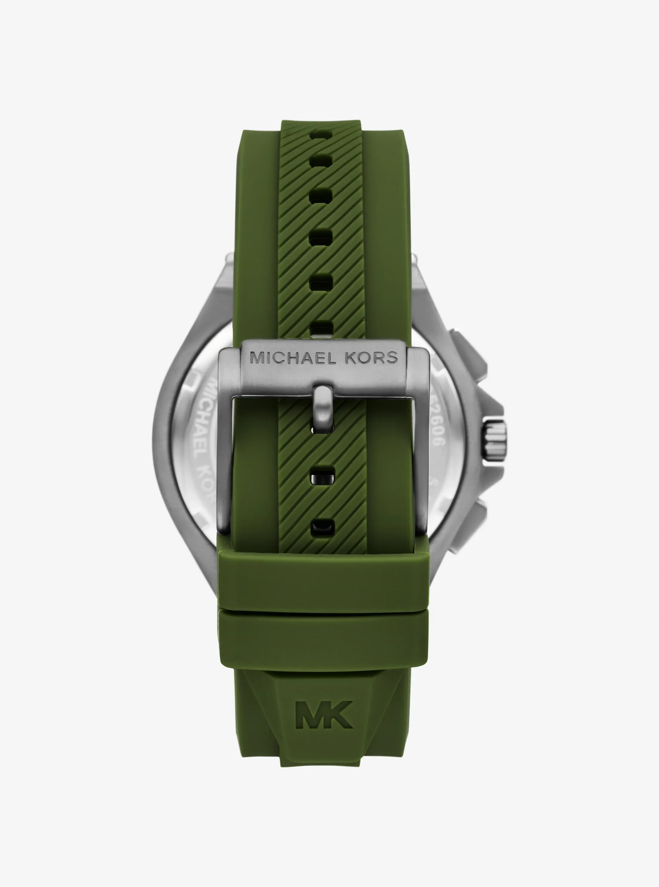 Часы Michael Kors Oversized Lennox Gunmetal-Tone and Silicone Watch, цвет: Графитовый металлик — фото 3