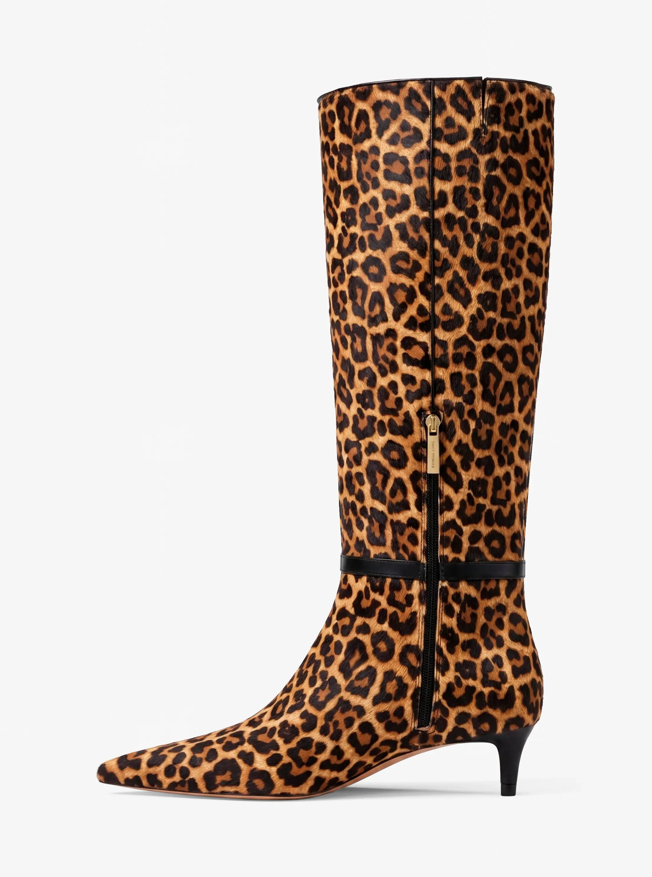 Ботинки Michael Kors Nalia Leopard Print Calf Hair Kitten Heel Boot, цвет: Верблюжий — фото 3