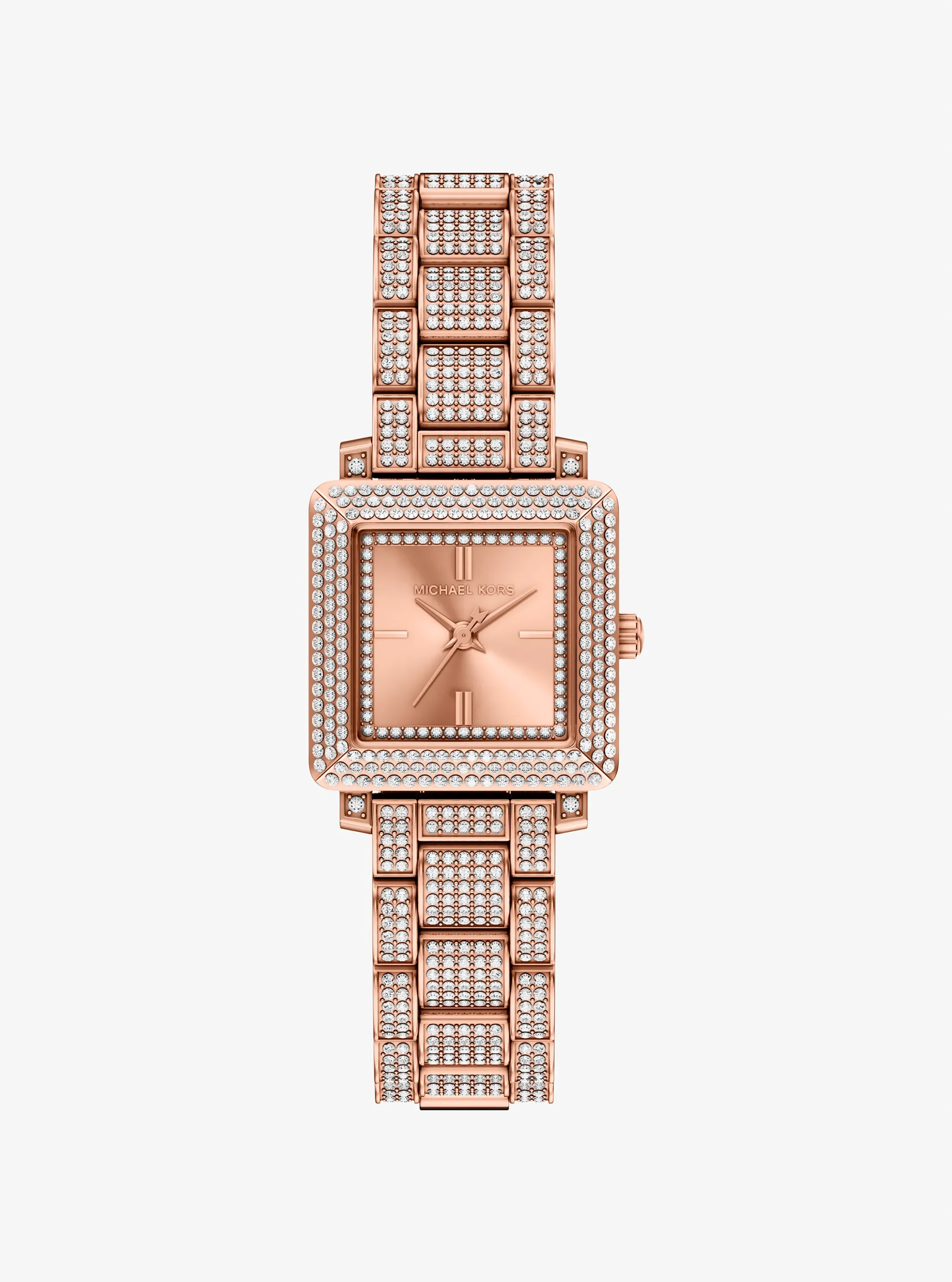 Часы Michael Kors Petite Gwynn Pavé Rose Gold-Tone Watch, цвет: Розовое золото