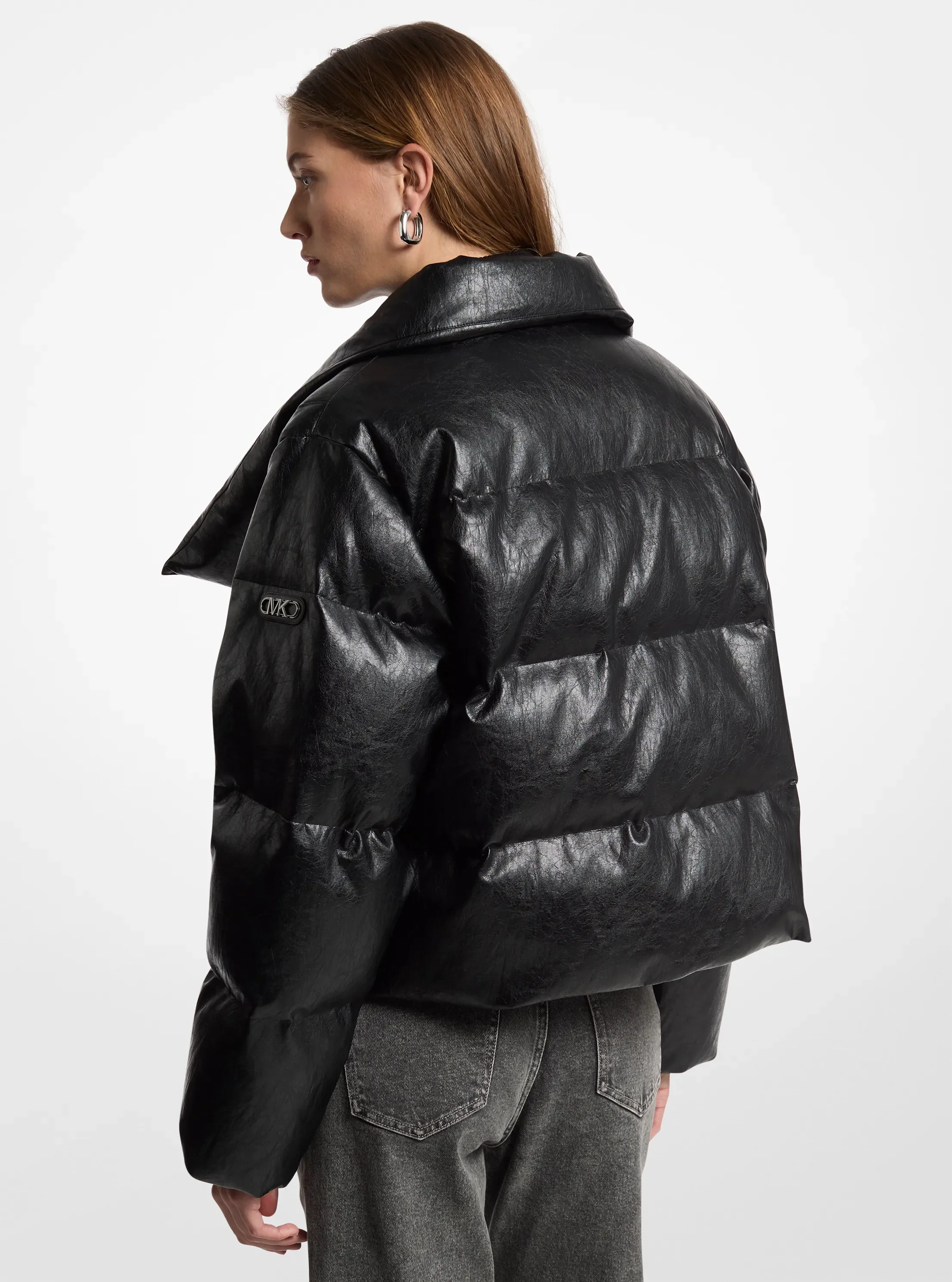 Женская куртка Michael Kors Quilted Puffer, цвет: Чёрный — фото 2