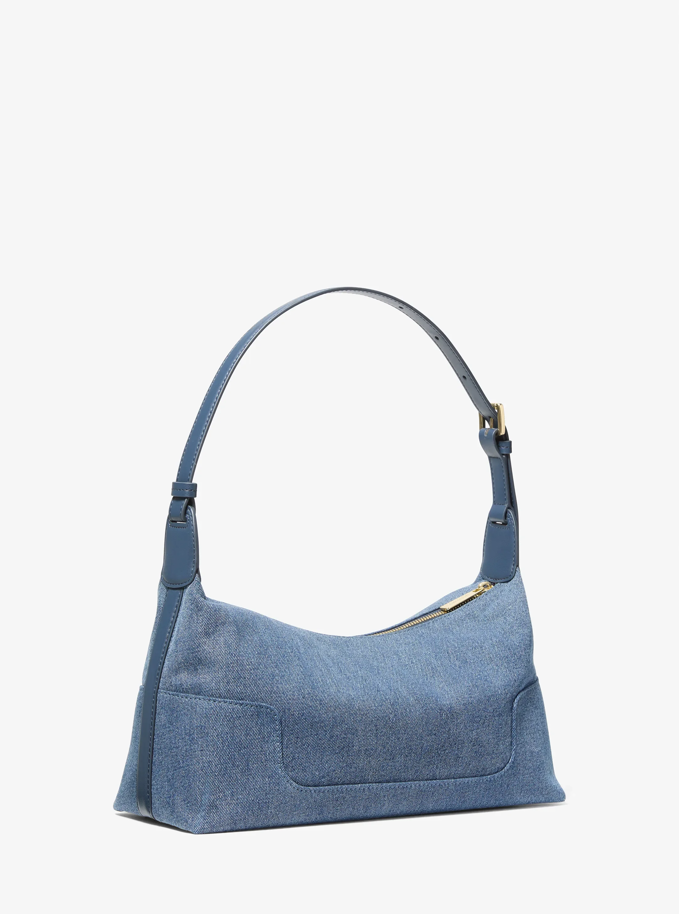 Michael Kors Teddi Medium Washed Denim Slouchy Shoulder Bag — фото 3