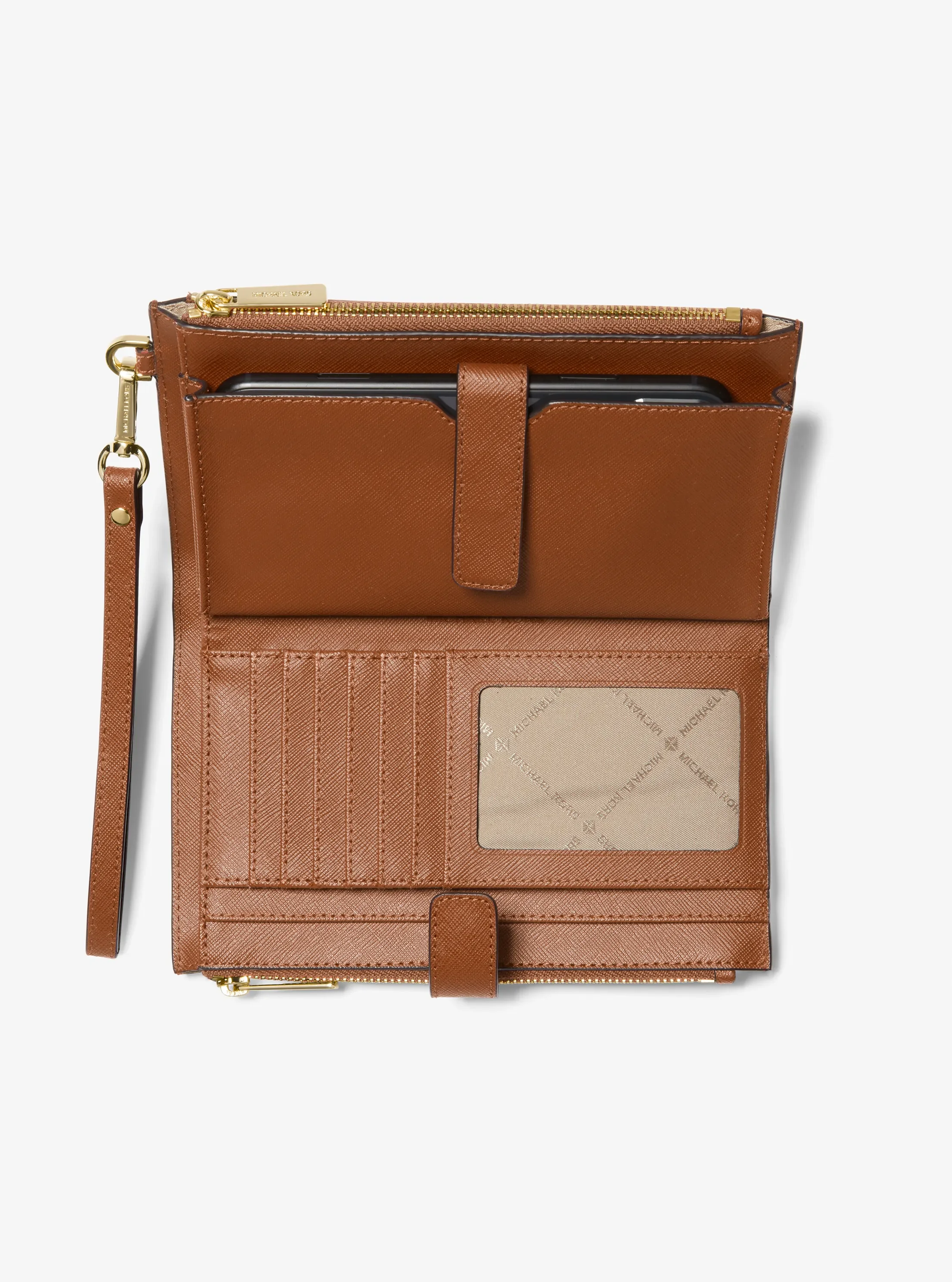 Кошельки Michael Kors Jet Set Large Leather Smartphone Wristlet Wallet — фото 2