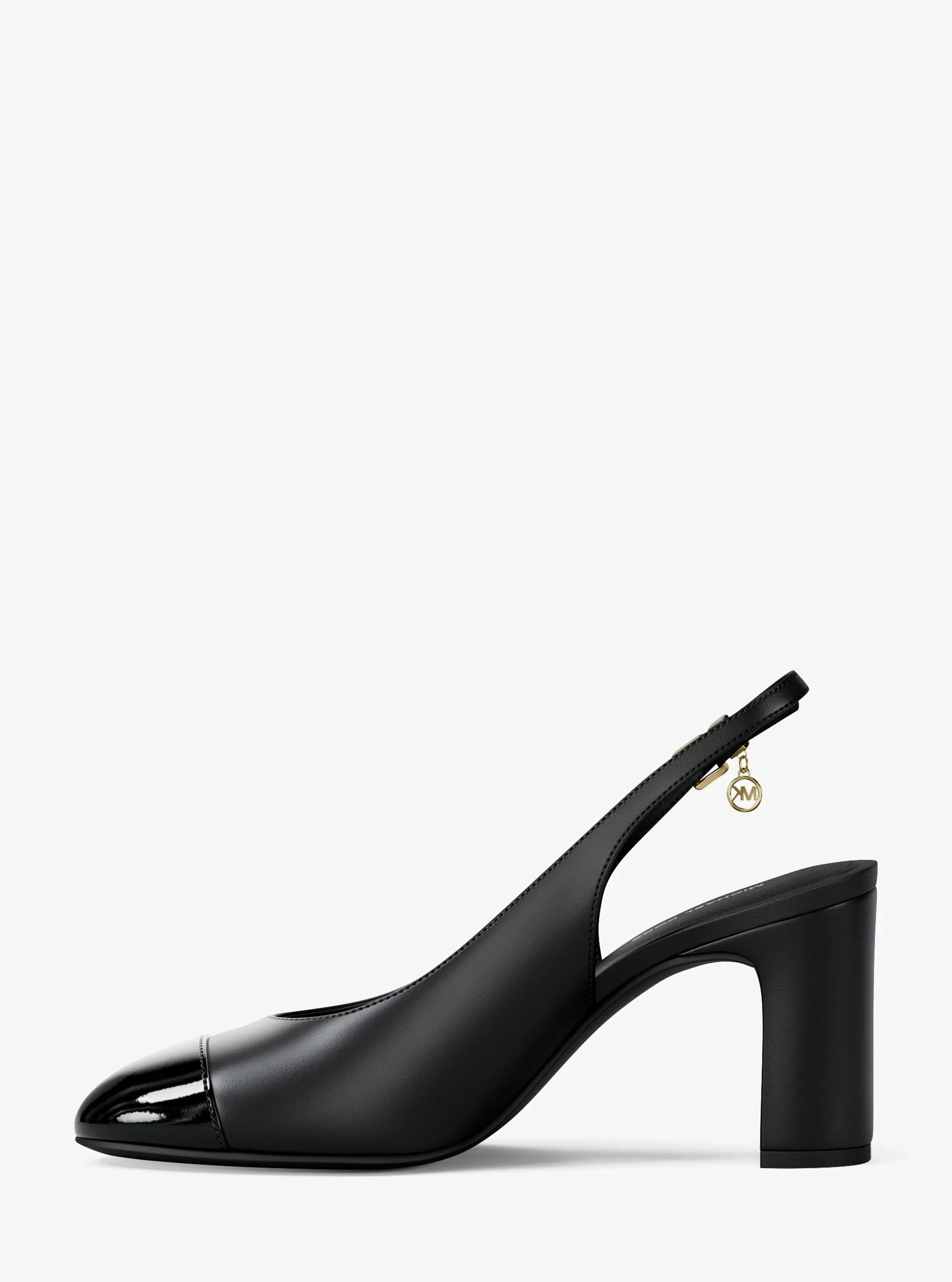 Женские туфли Michael Kors Piper Flex Leather Slingback Pump, цвет: Чёрный — фото 3