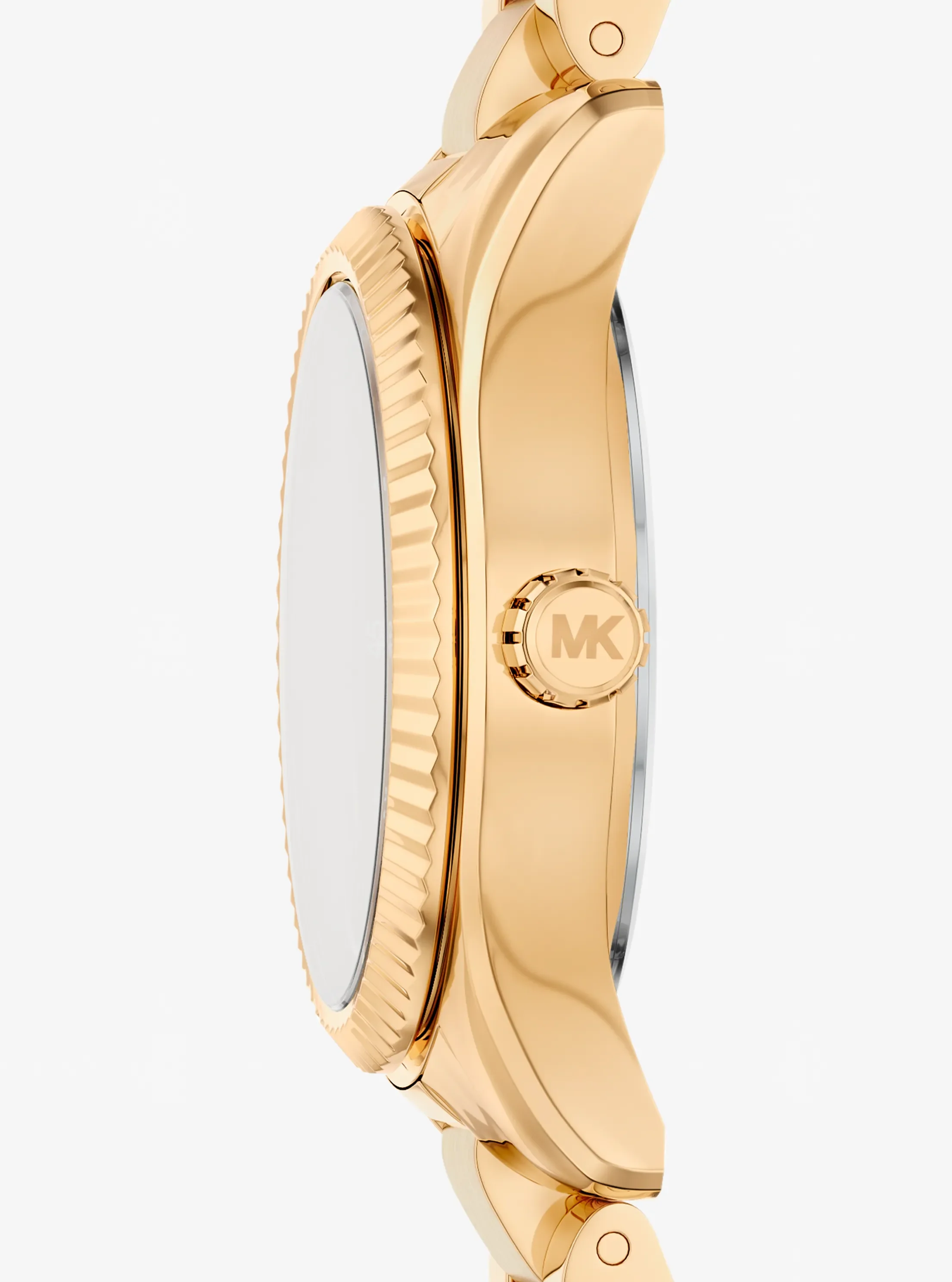 Женские часы Michael Kors Petite Lexington Pavé Gold-Tone Watch, цвет: Золотой — фото 2