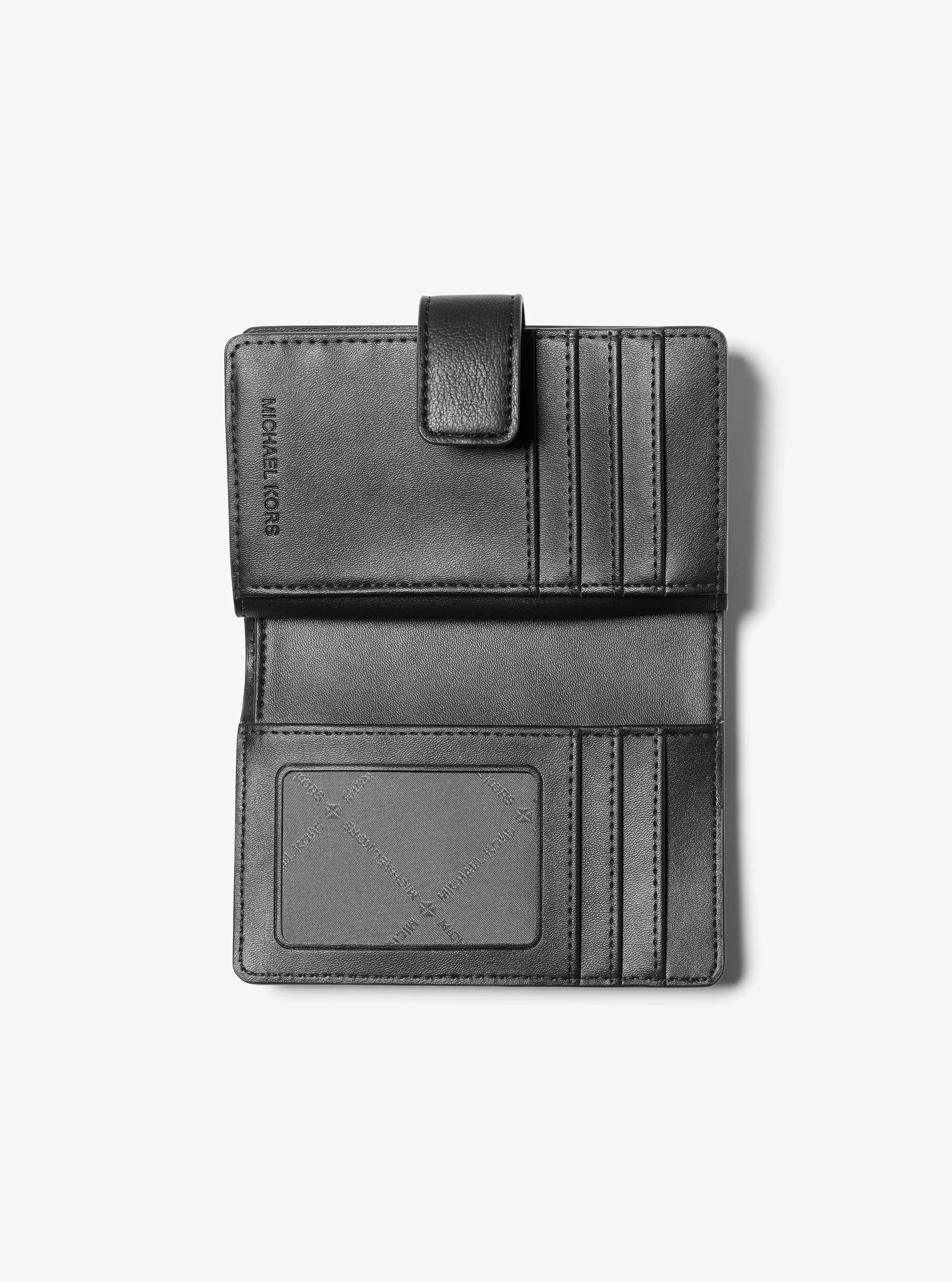 Кошелёк Michael Kors Jet Set Travel Medium Logo Embossed Wallet, цвет: Чёрный — фото 2