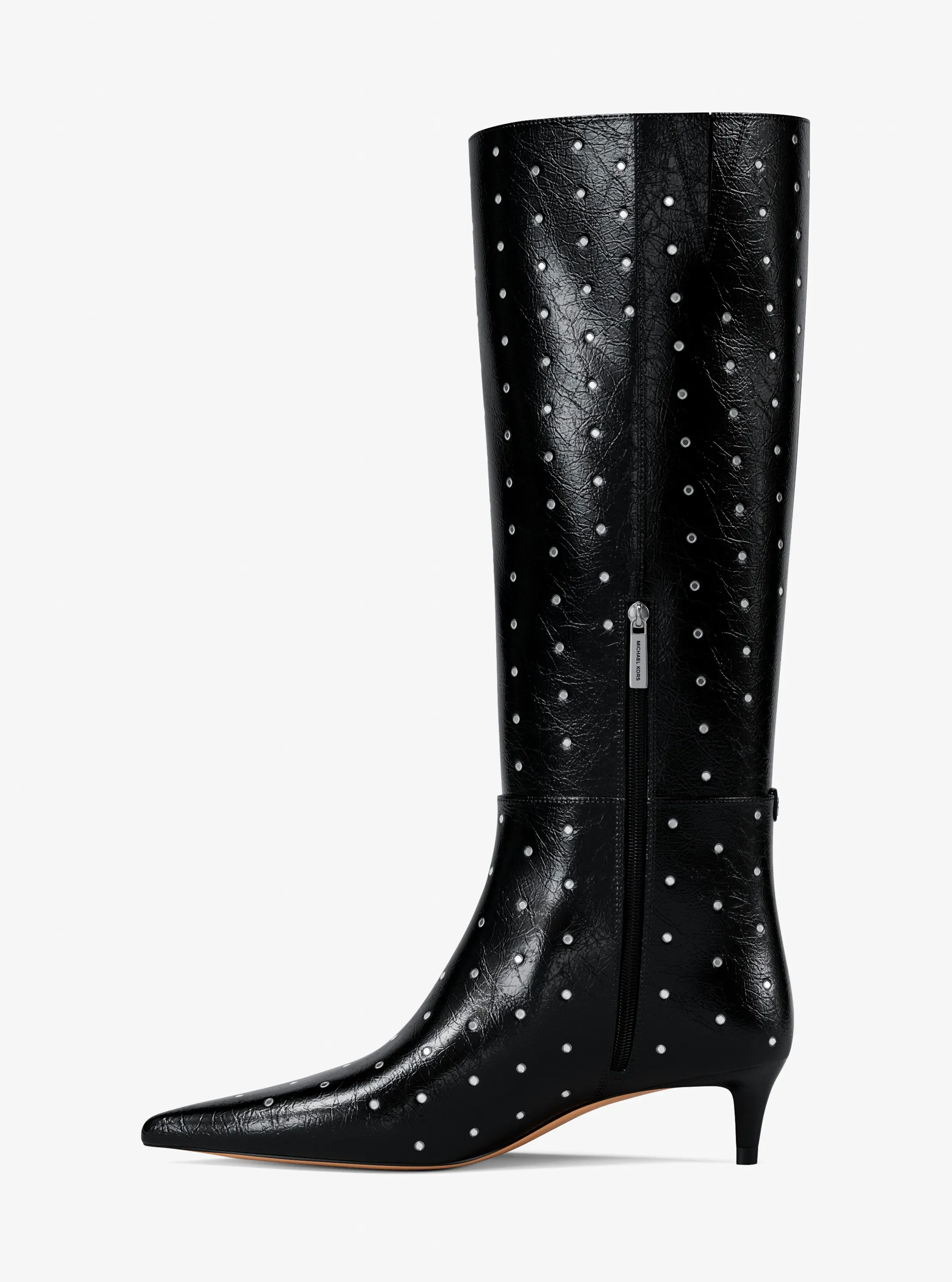 Ботинки Michael Kors Nalia Studded Kitten Heel Boot, цвет: Чёрный — фото 3