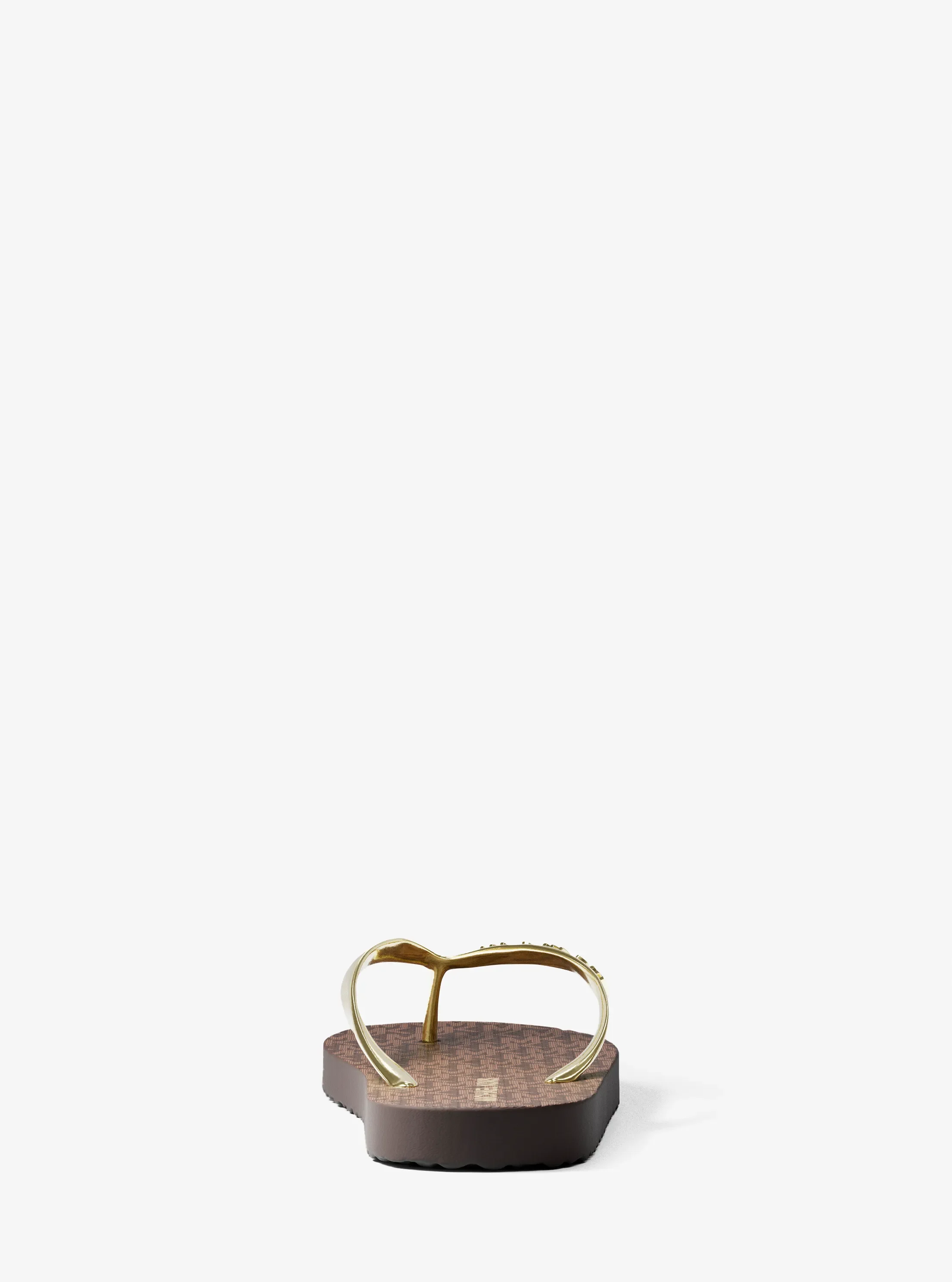 Сандалии Michael Kors Signature Logo Flip Flops, цвет: Коричневый — фото 4