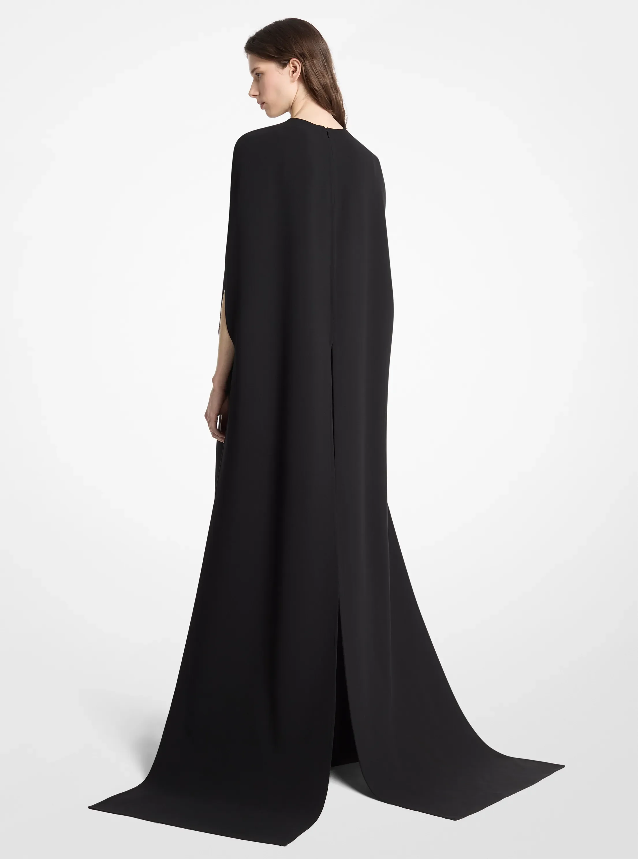 Michael Kors Double Faced Stretch Wool Cape Gown — фото 2