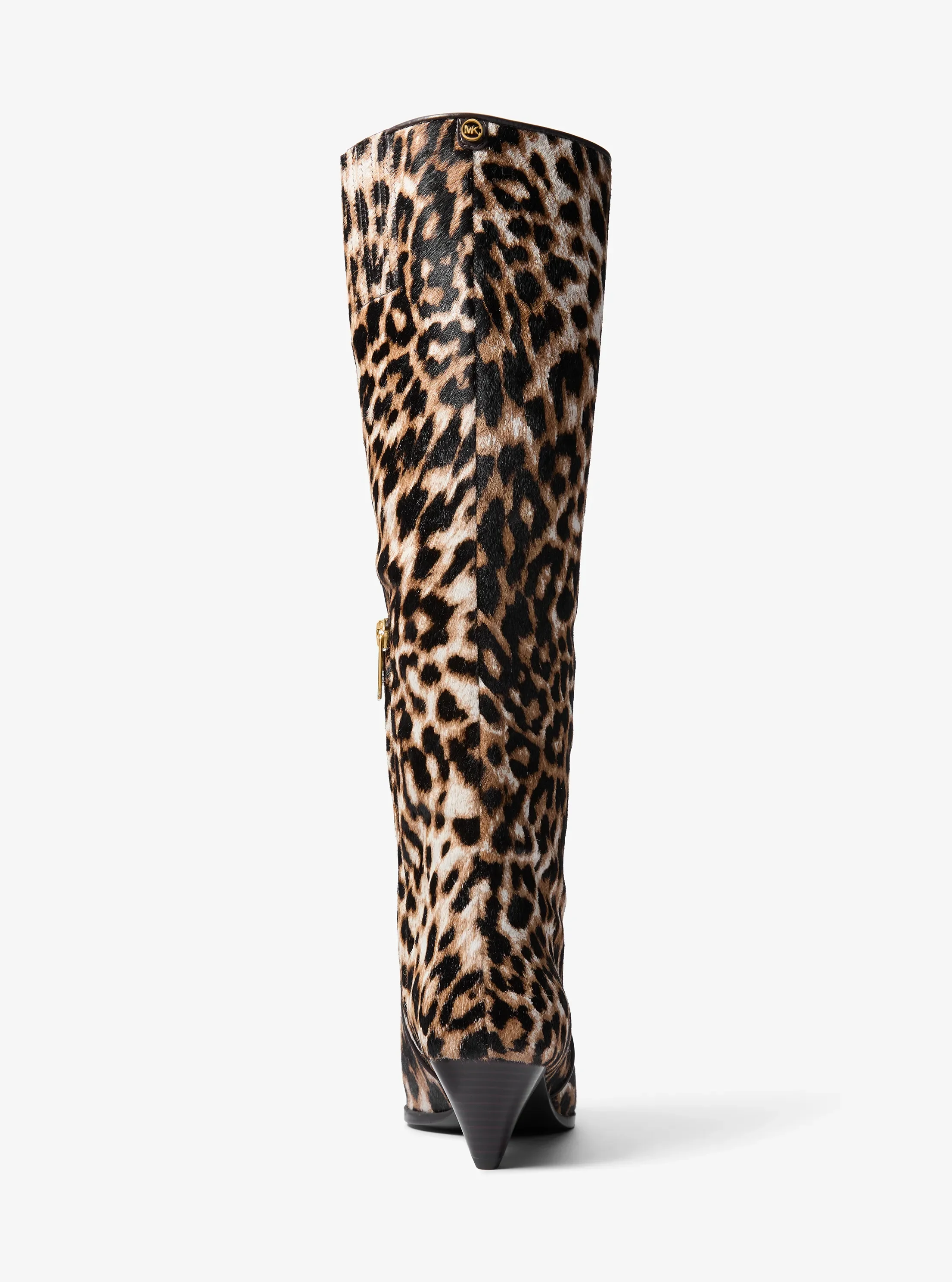 Женские ботинки Michael Kors Jayla Leopard Print Calf Hair Knee-High Boot — фото 3