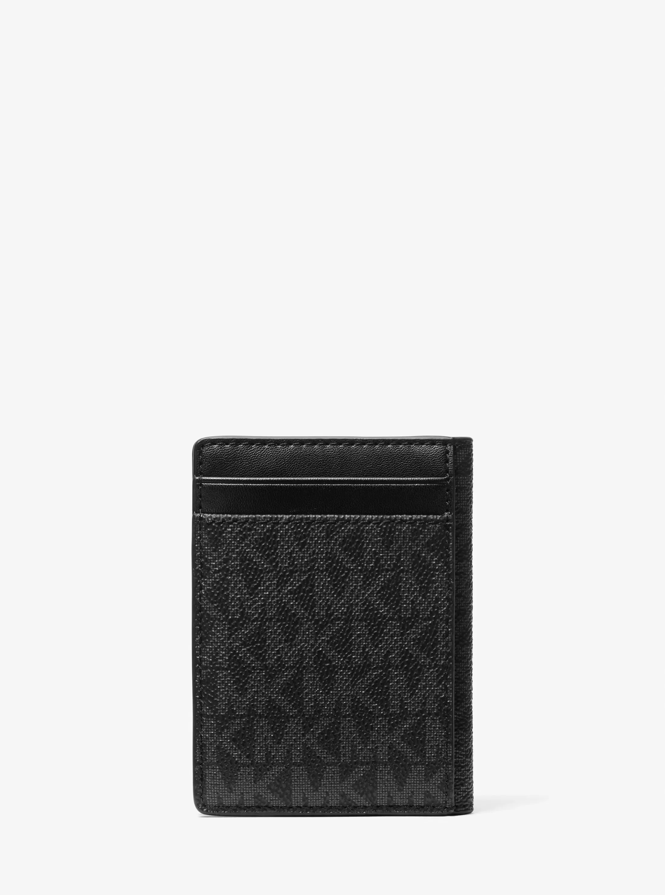 Кошелёк Michael Kors Cooper Signature Logo Bi-Fold Wallet, цвет: Чёрный — фото 3