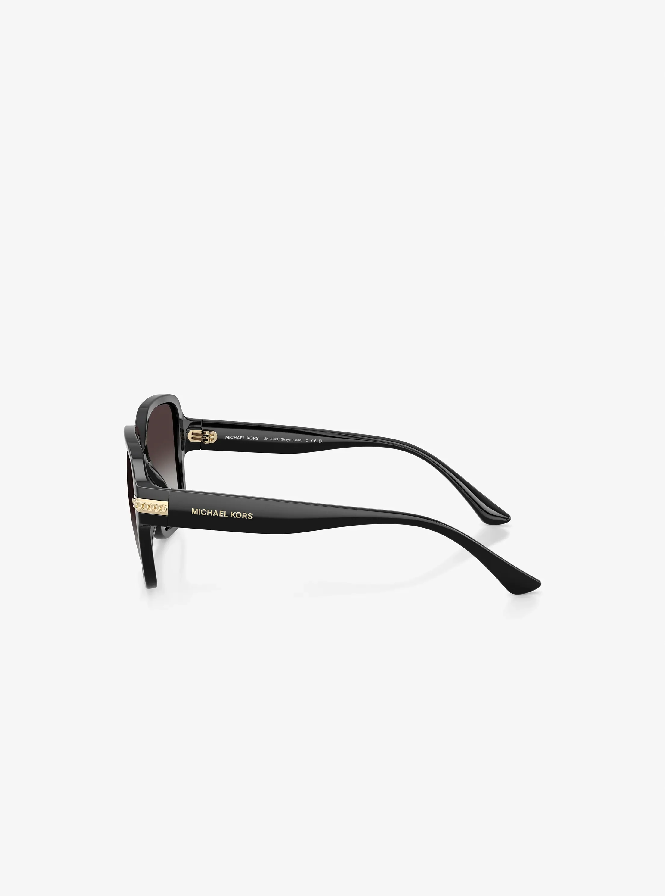 Женские солнцезащитные очки Michael Kors Brays Island Sunglasses, цвет: Чёрный — фото 3